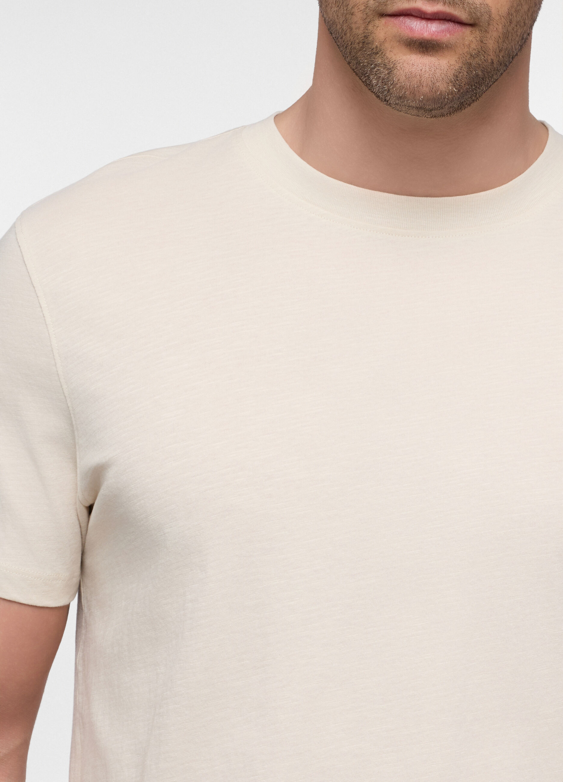 T-shirt in cotone fiammato uomo