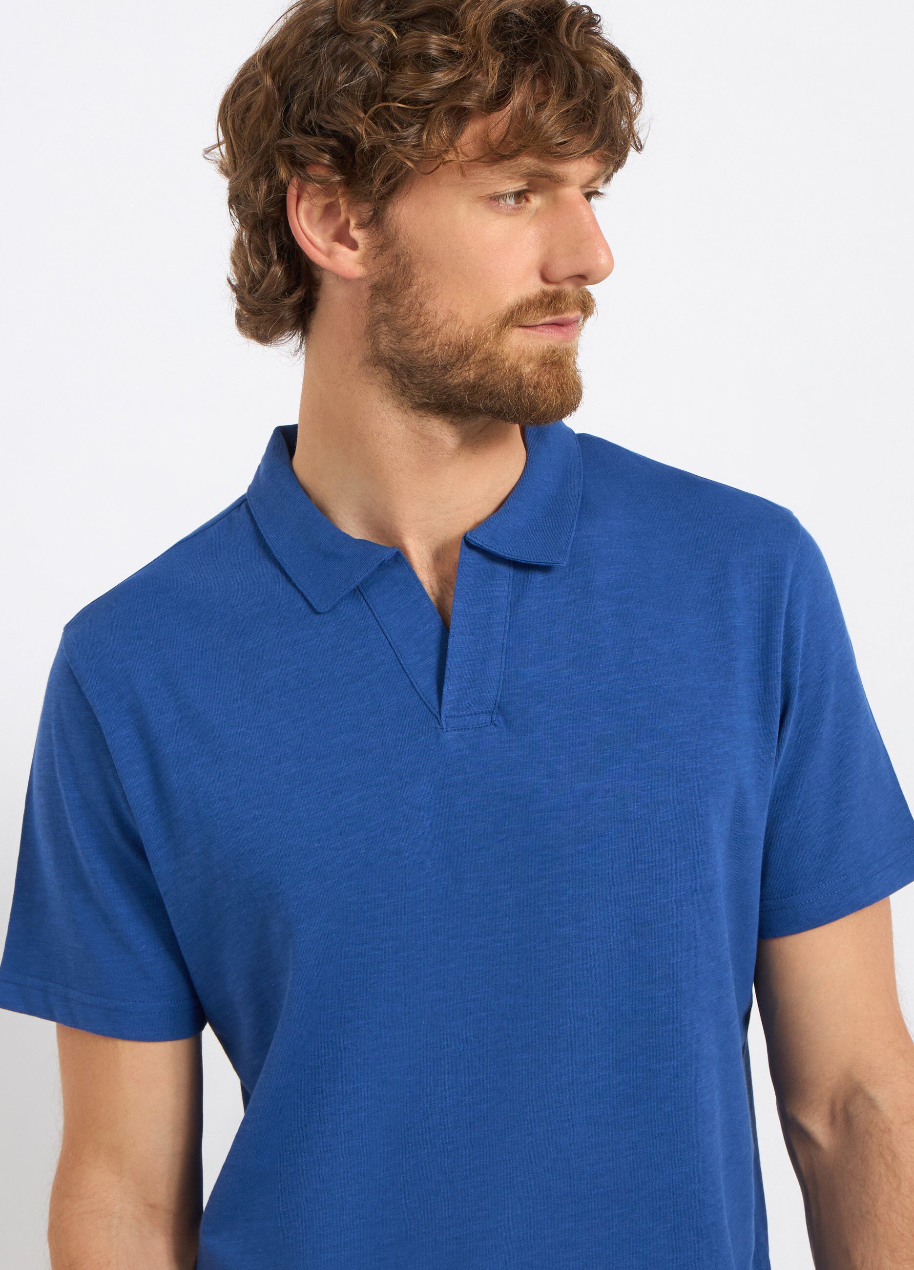 Polo in puro cotone slub uomo_2