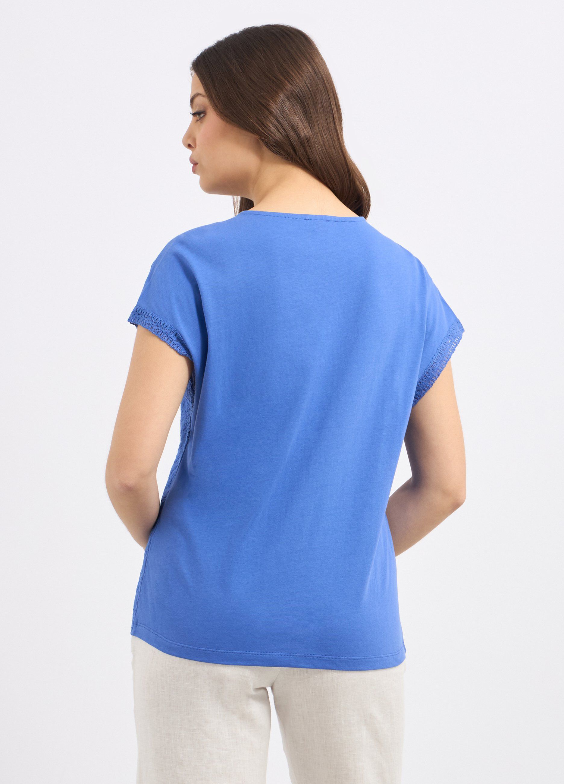 T-shirt in chiffon di puro cotone donna_1