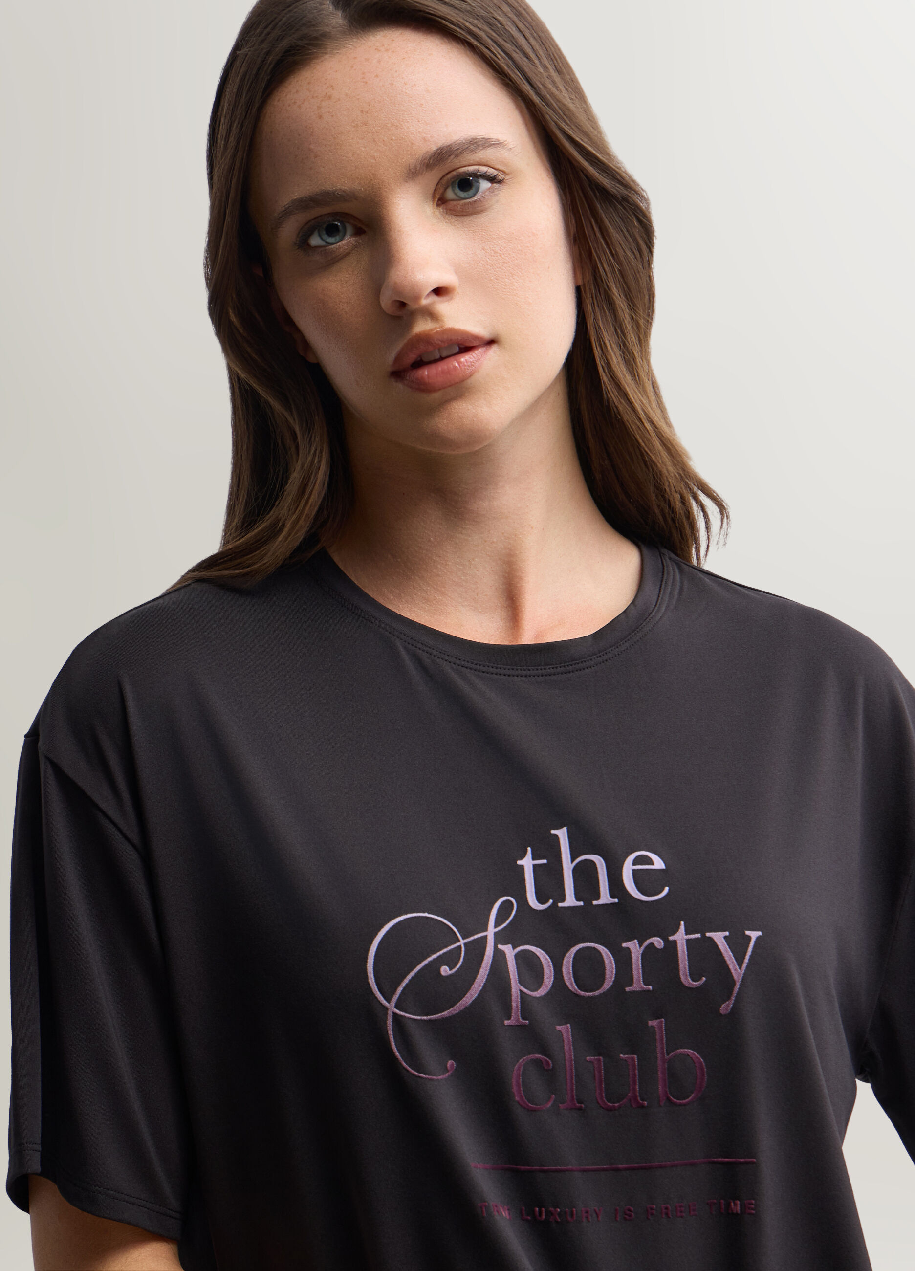 T-shirt girocollo stretch donna_2