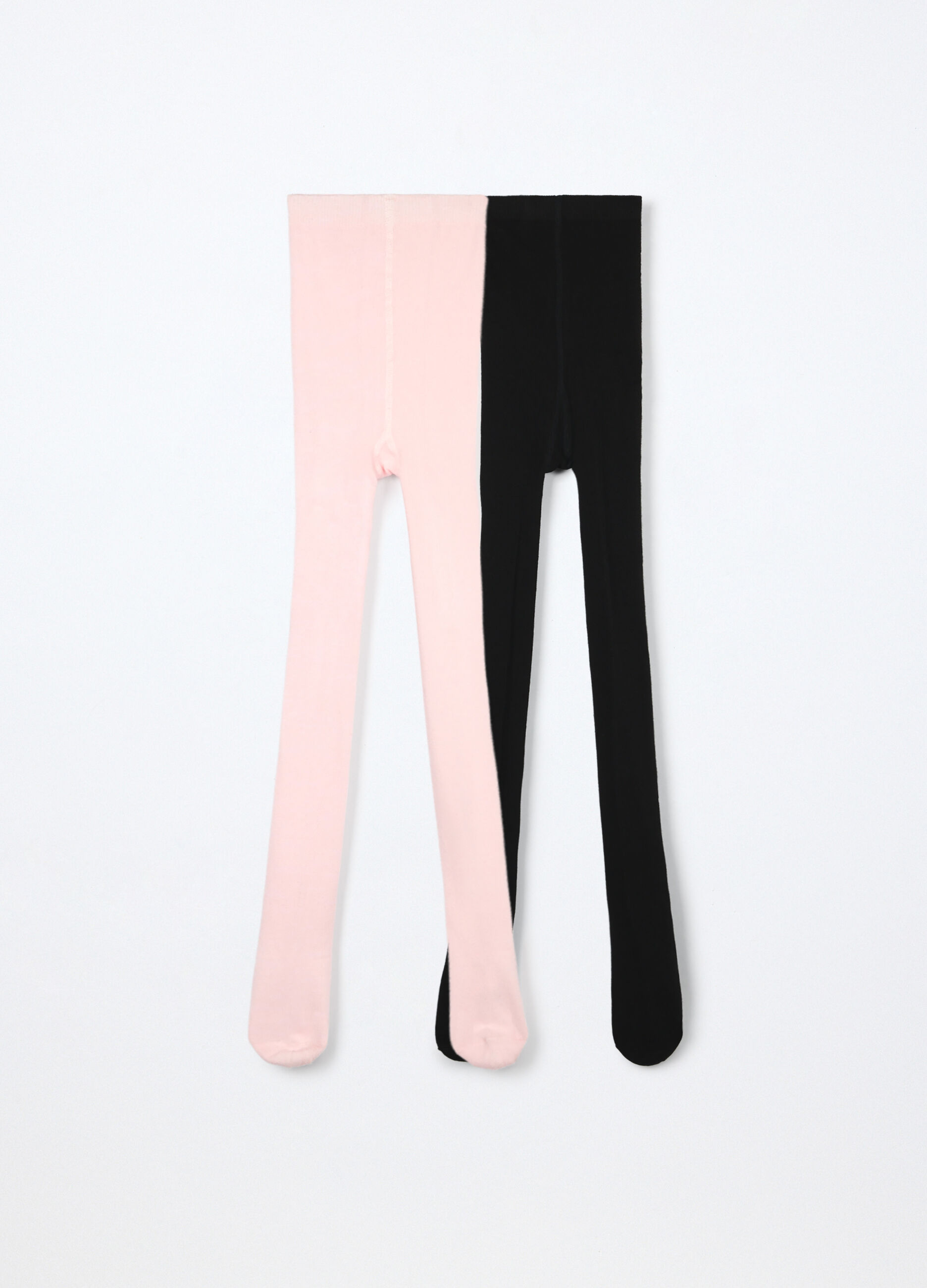 Pack 2 collant in cotone stretch bambina_0