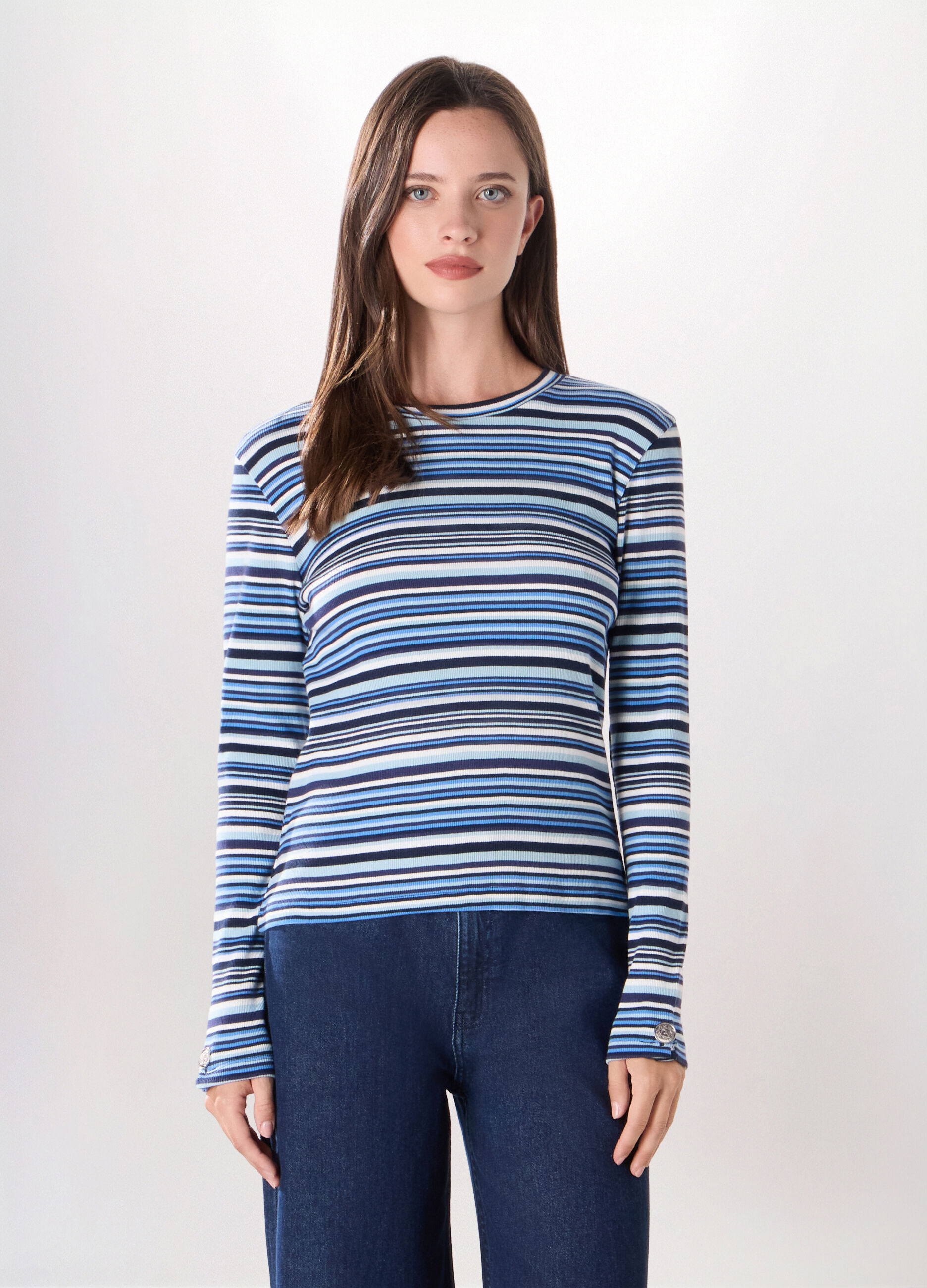 Pullover tricot in puro cotone donna_0