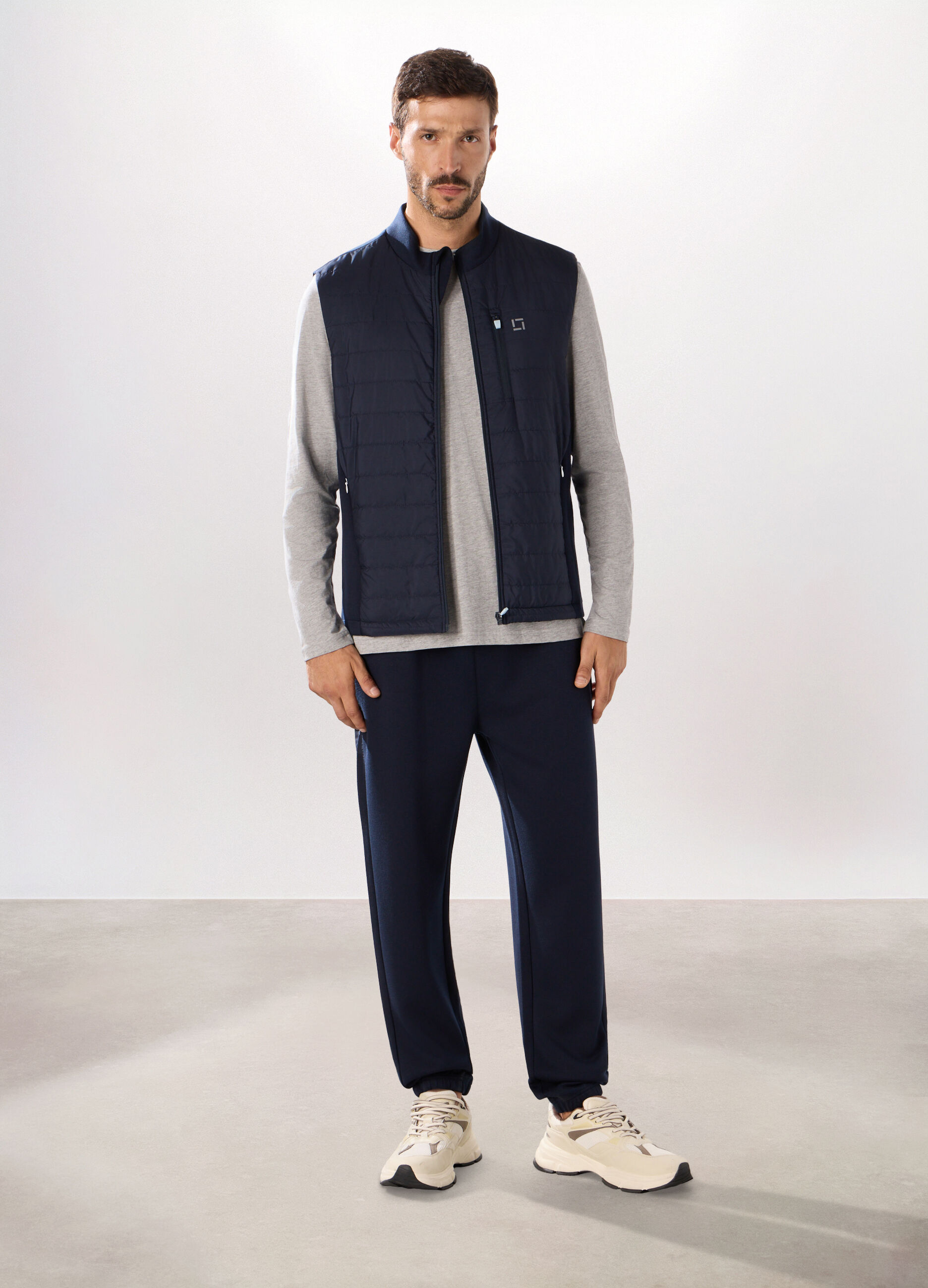 Gilet trapuntato sportivo uomo_0