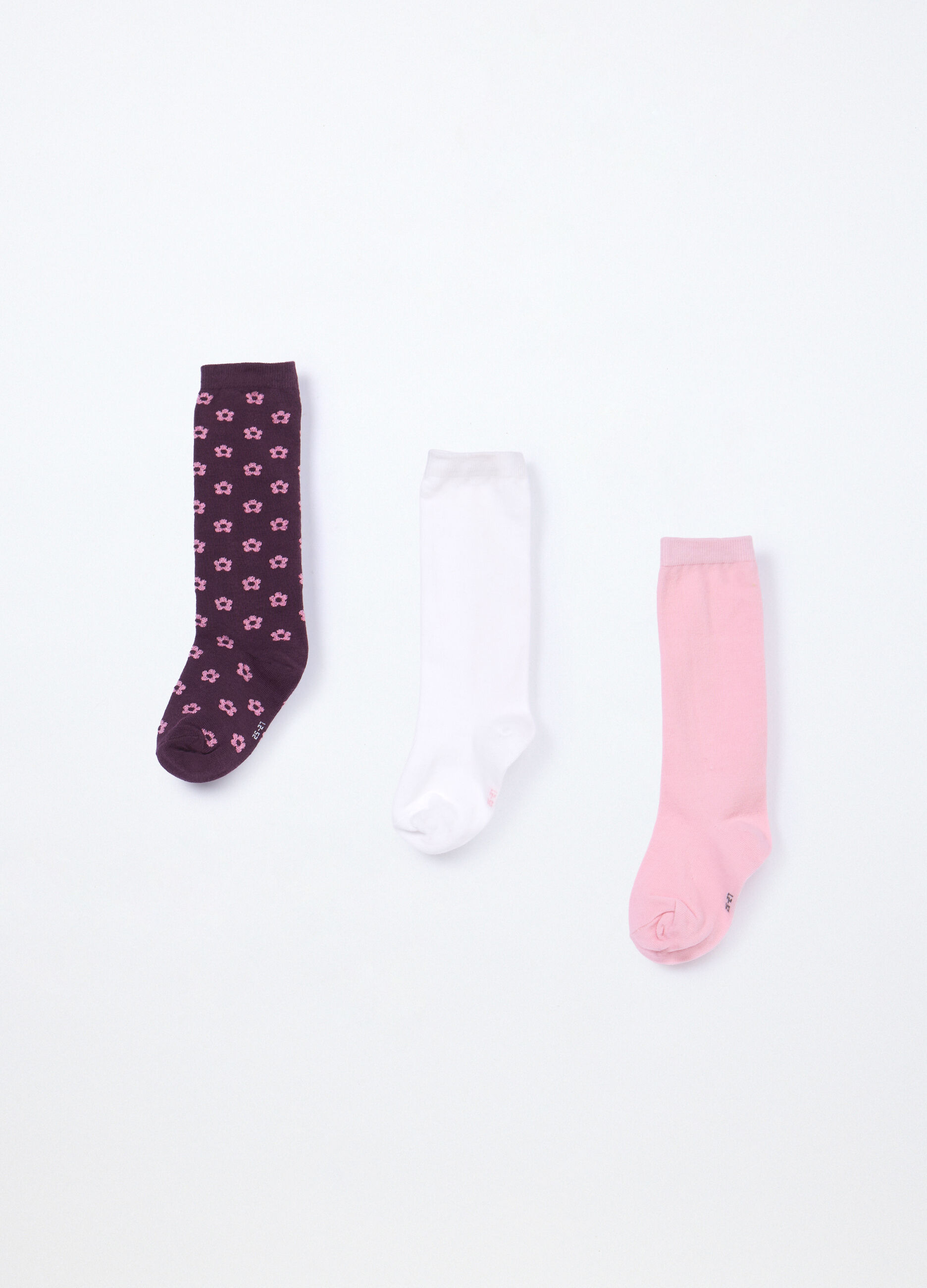 Pack 3 calze lunghe misto cotone stretch bambina_1