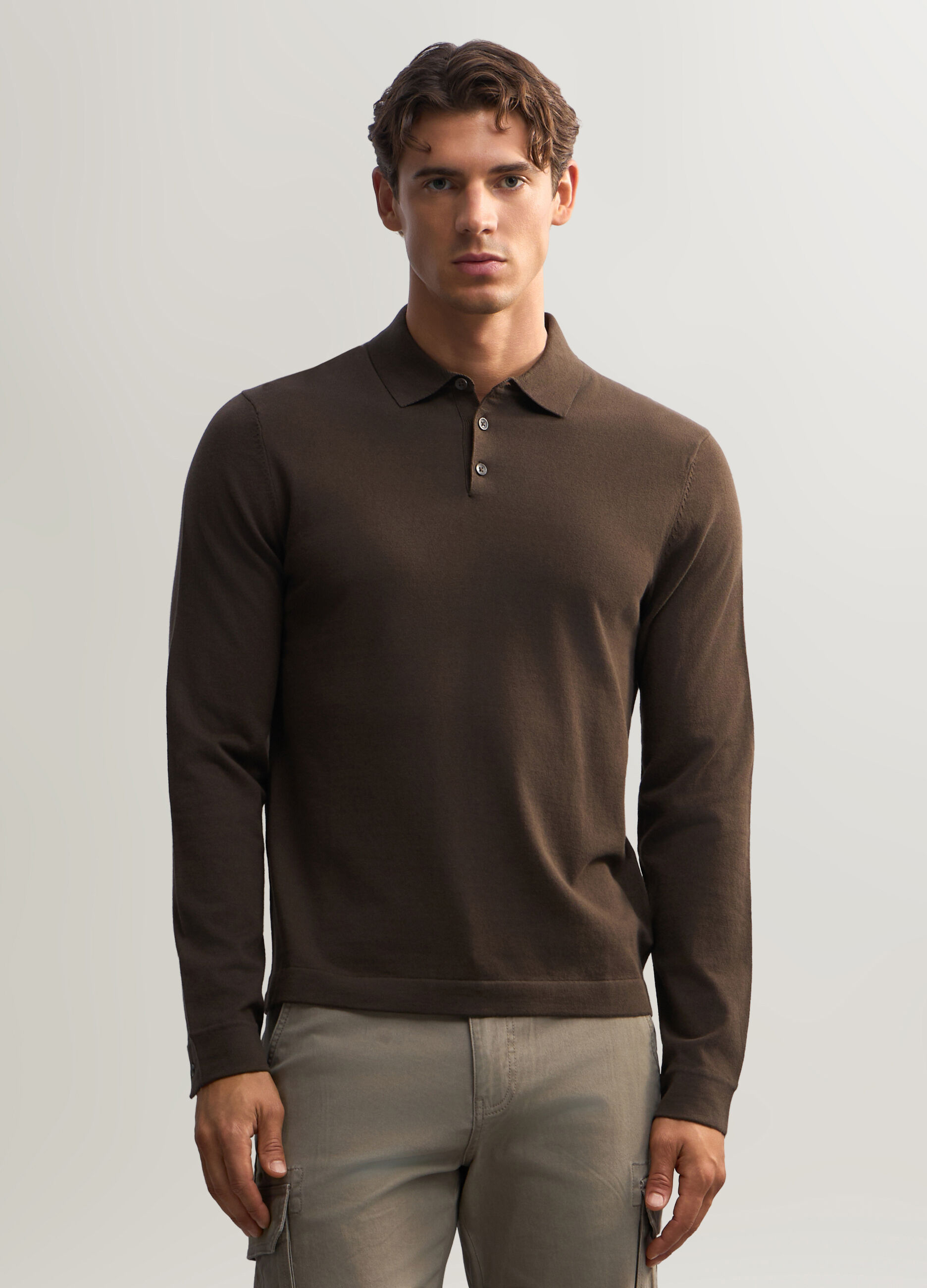 Polo in maglia misto cotone uomo