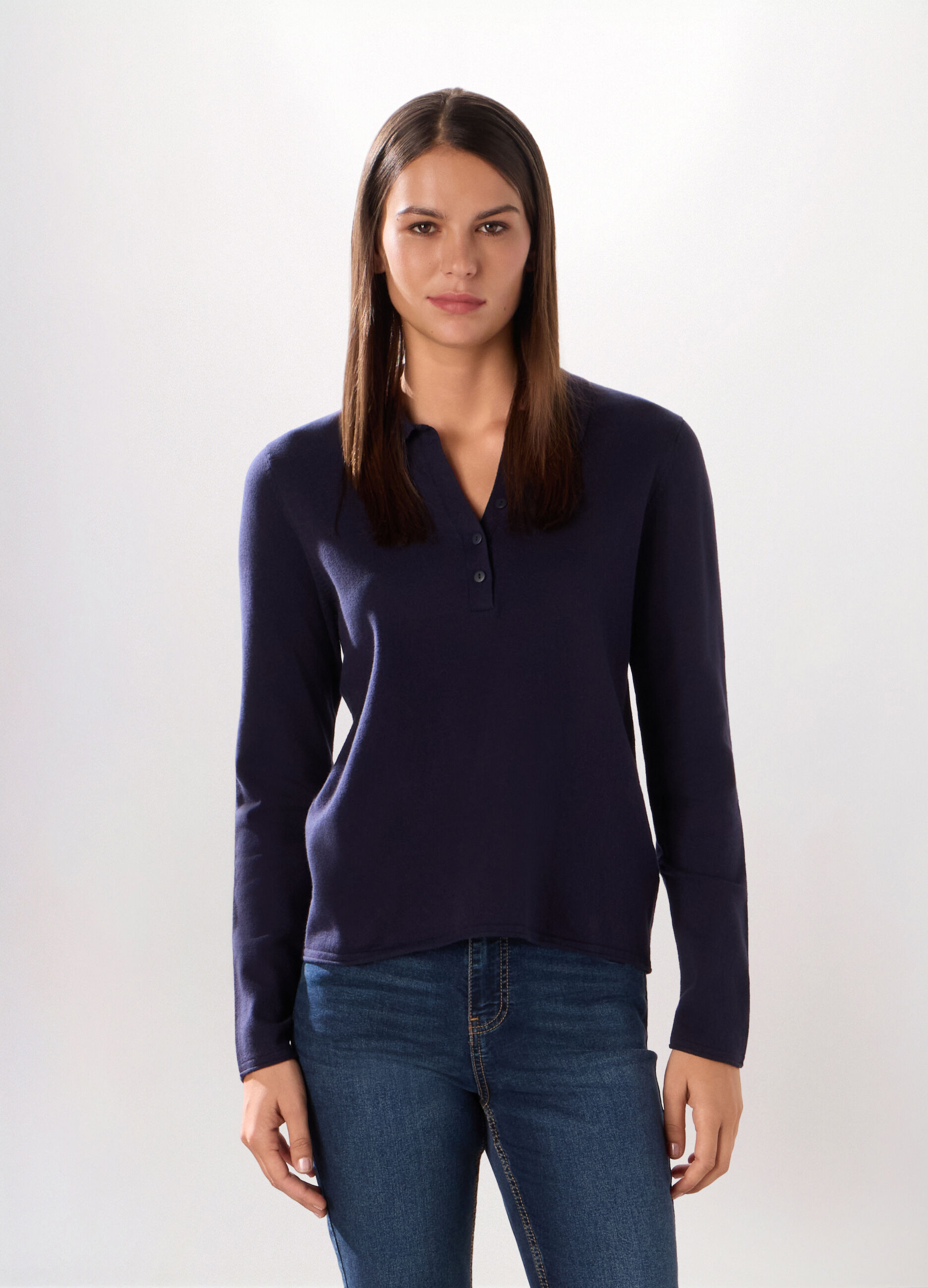 Polo tricot misto cotone donna_0