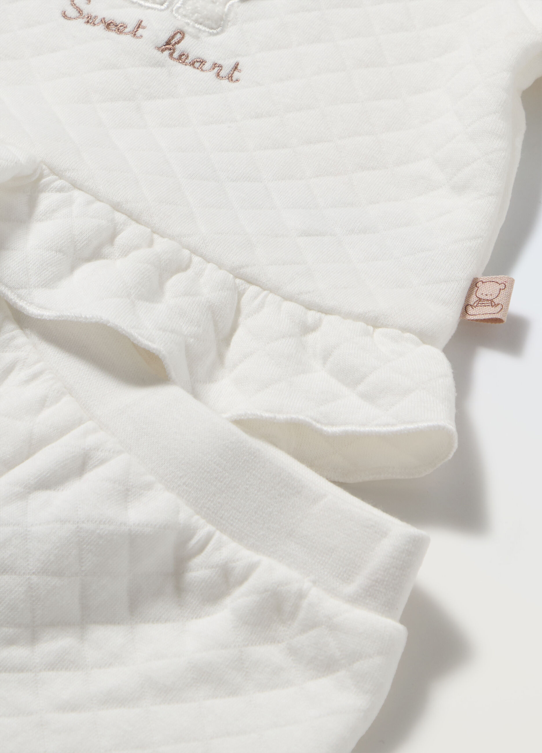 Set in misto cotone con ricami neonata_1