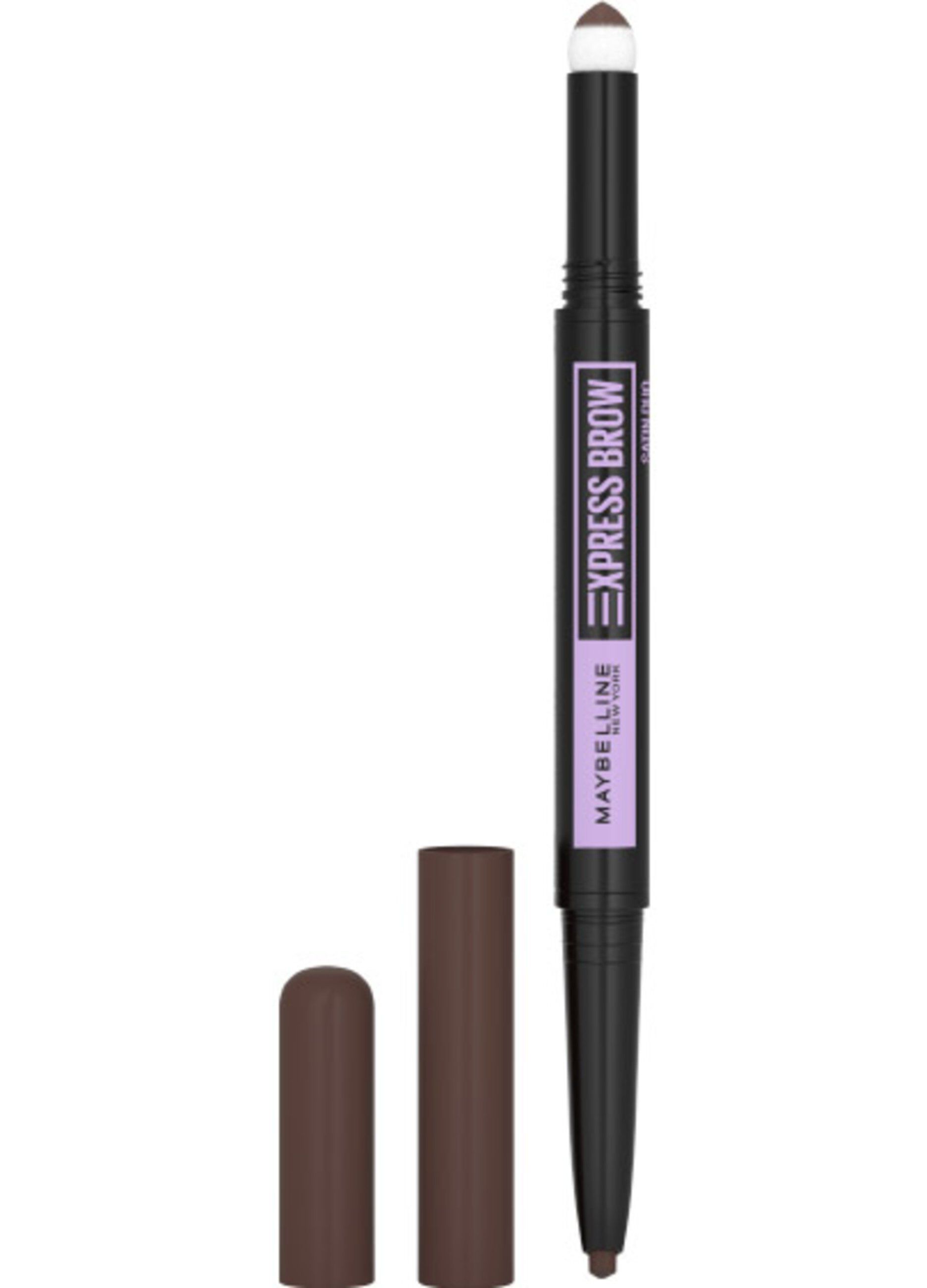 Maybelline New York Matita-Ombretto Express Brow 2-in-1, Per sopracciglia piene e naturali, Dark Brown (04)._1