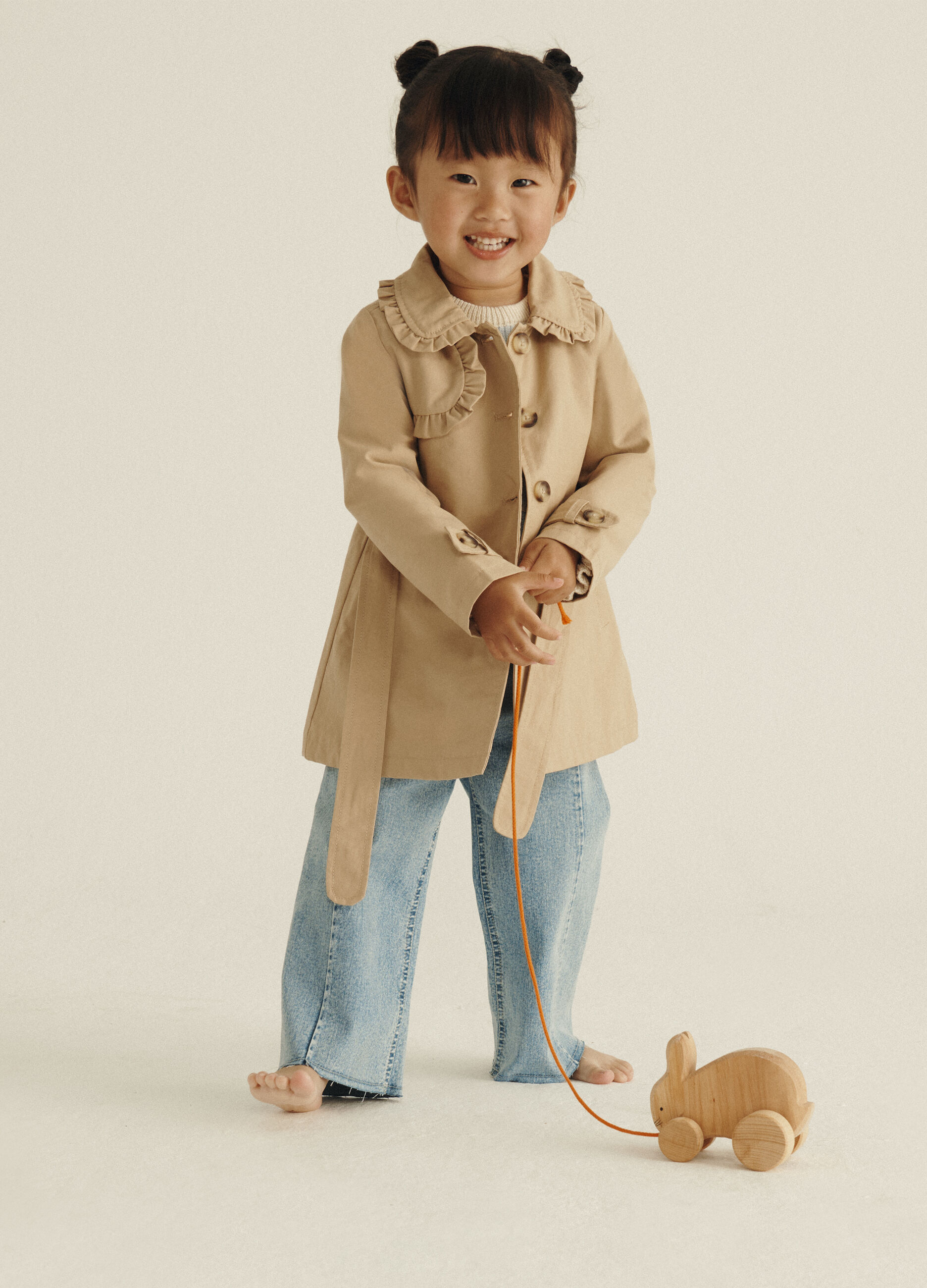 Trench in misto cotone IANA neonata_3