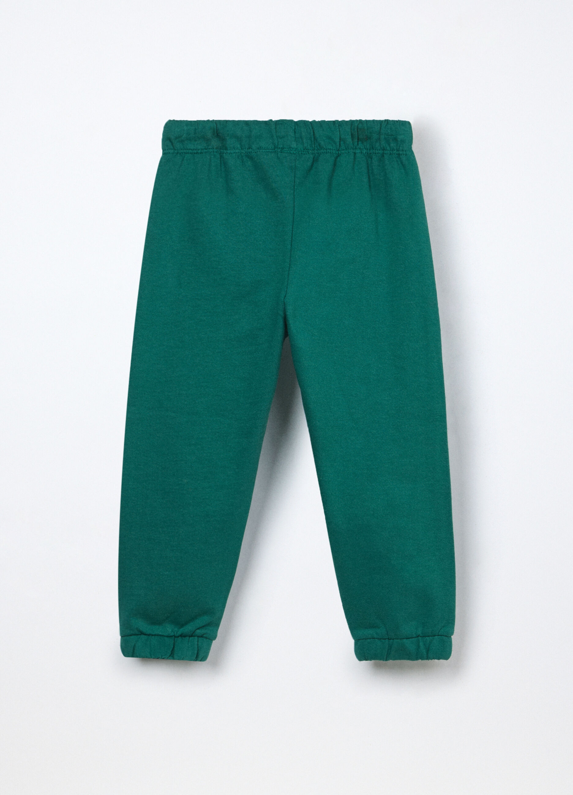 Jogger in french terry di puro cotone neonato_1