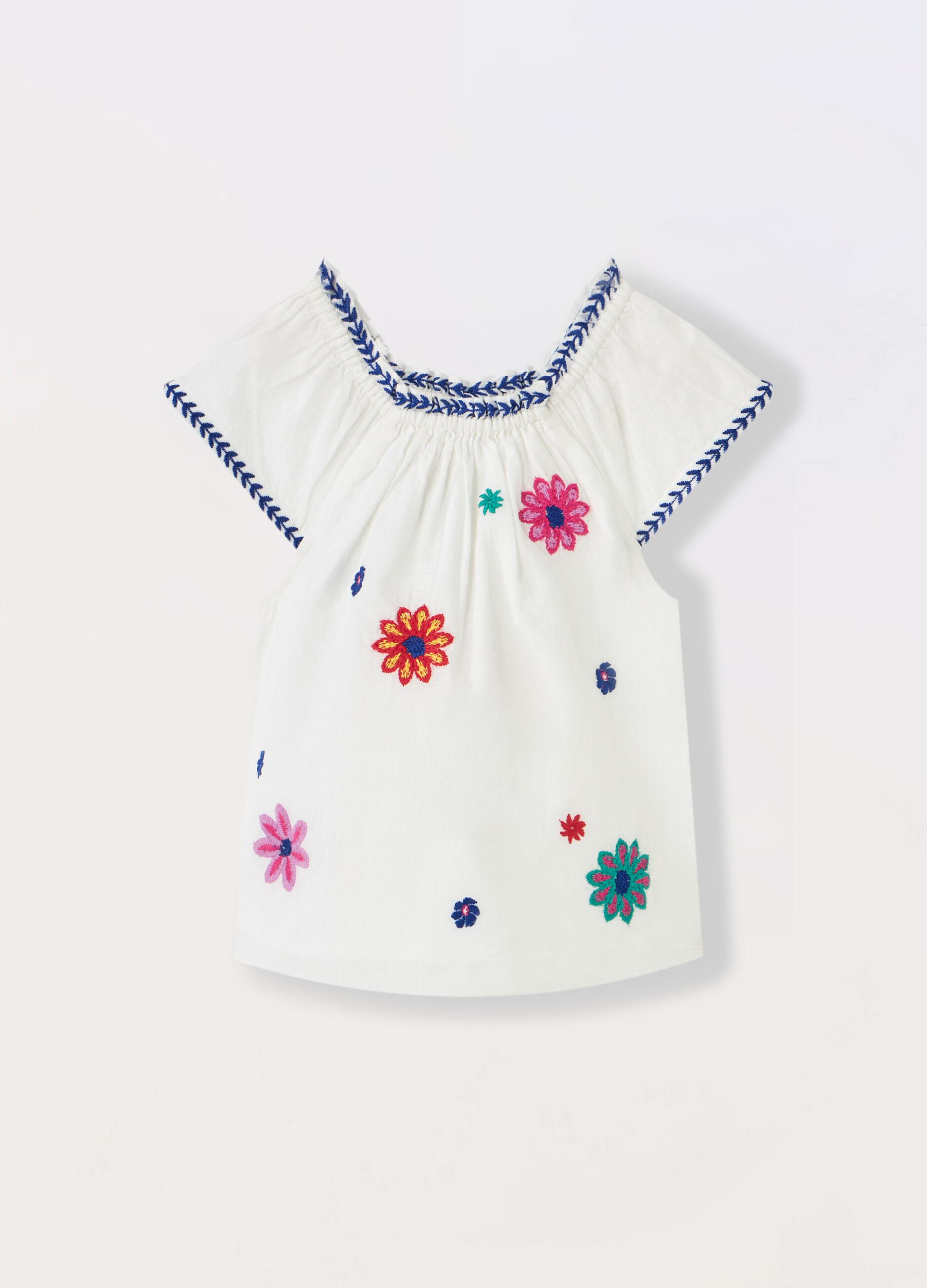Blusa in puro cotone muslin bambina_0