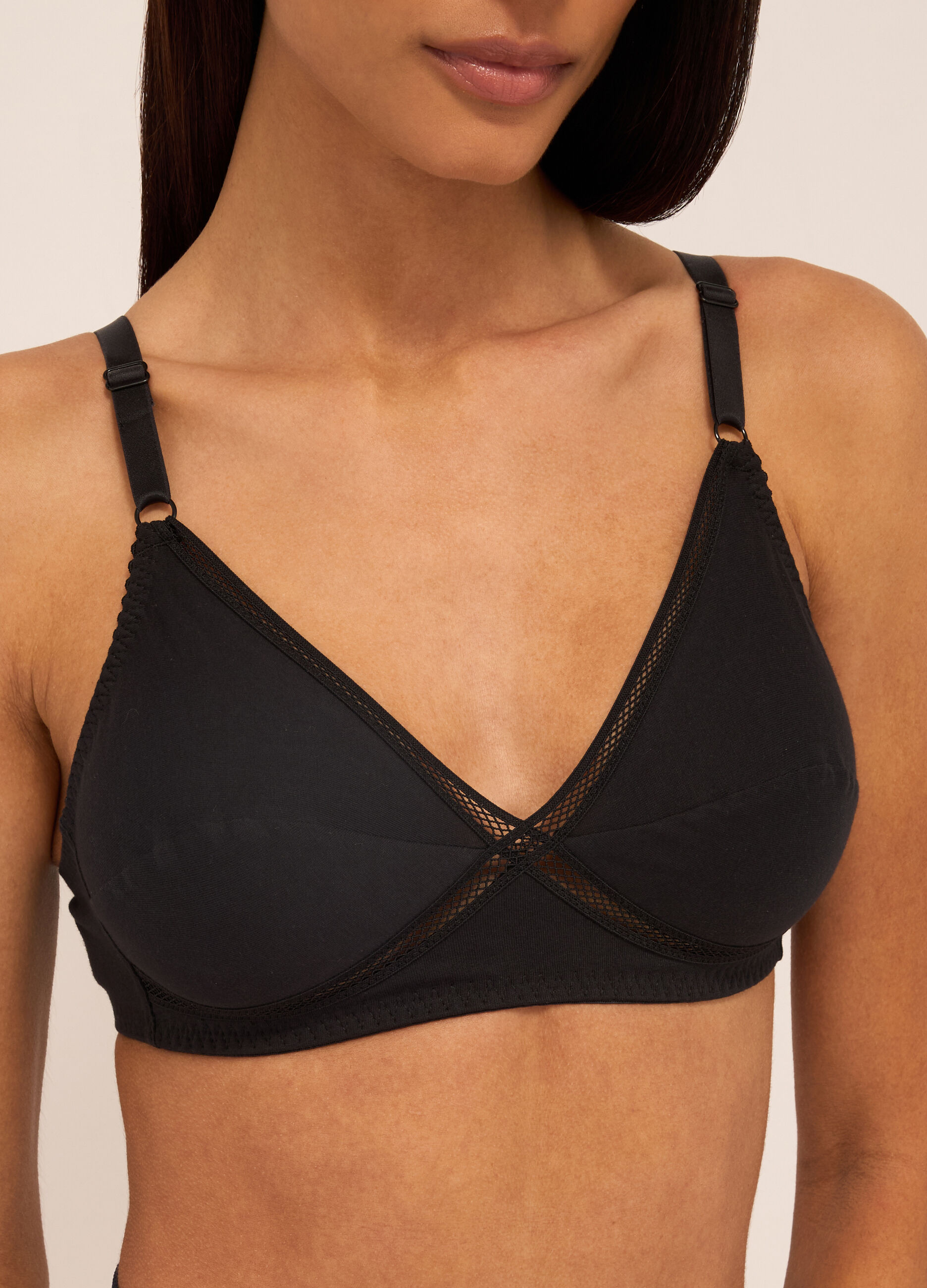 Reggiseno a triangolo in puro cotone donna
