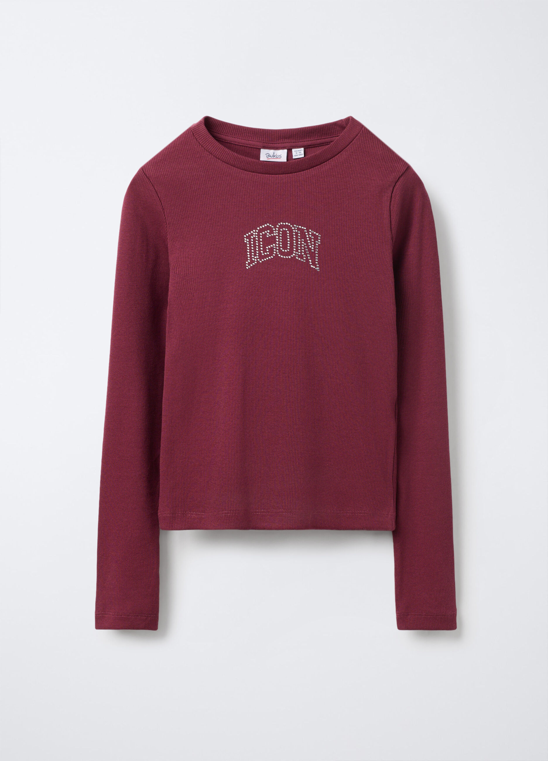 T-shirt Fit Slim in costina di cotone stretch ragazza_0