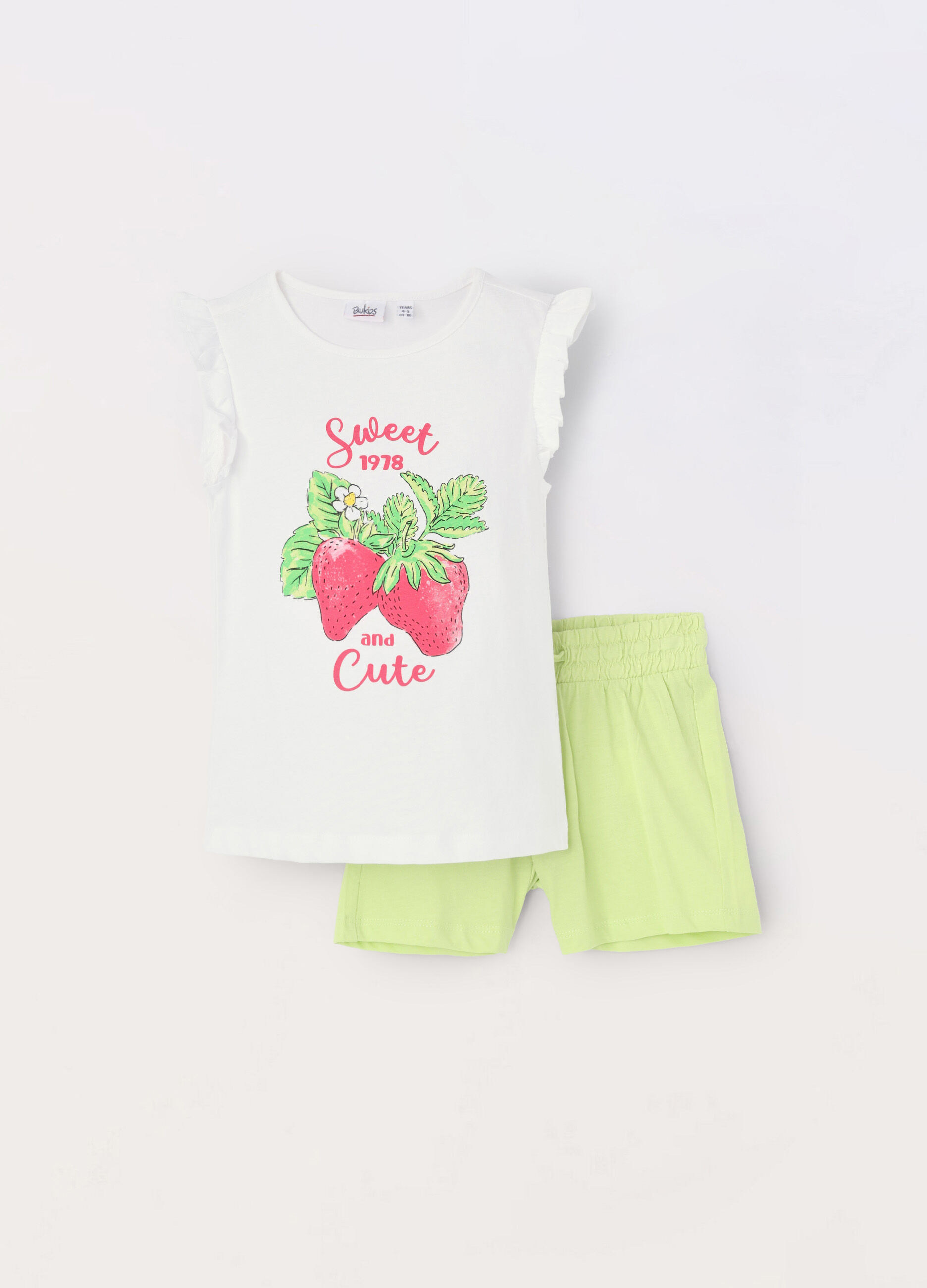 Jogging set in jersey di puro cotone bambina_0