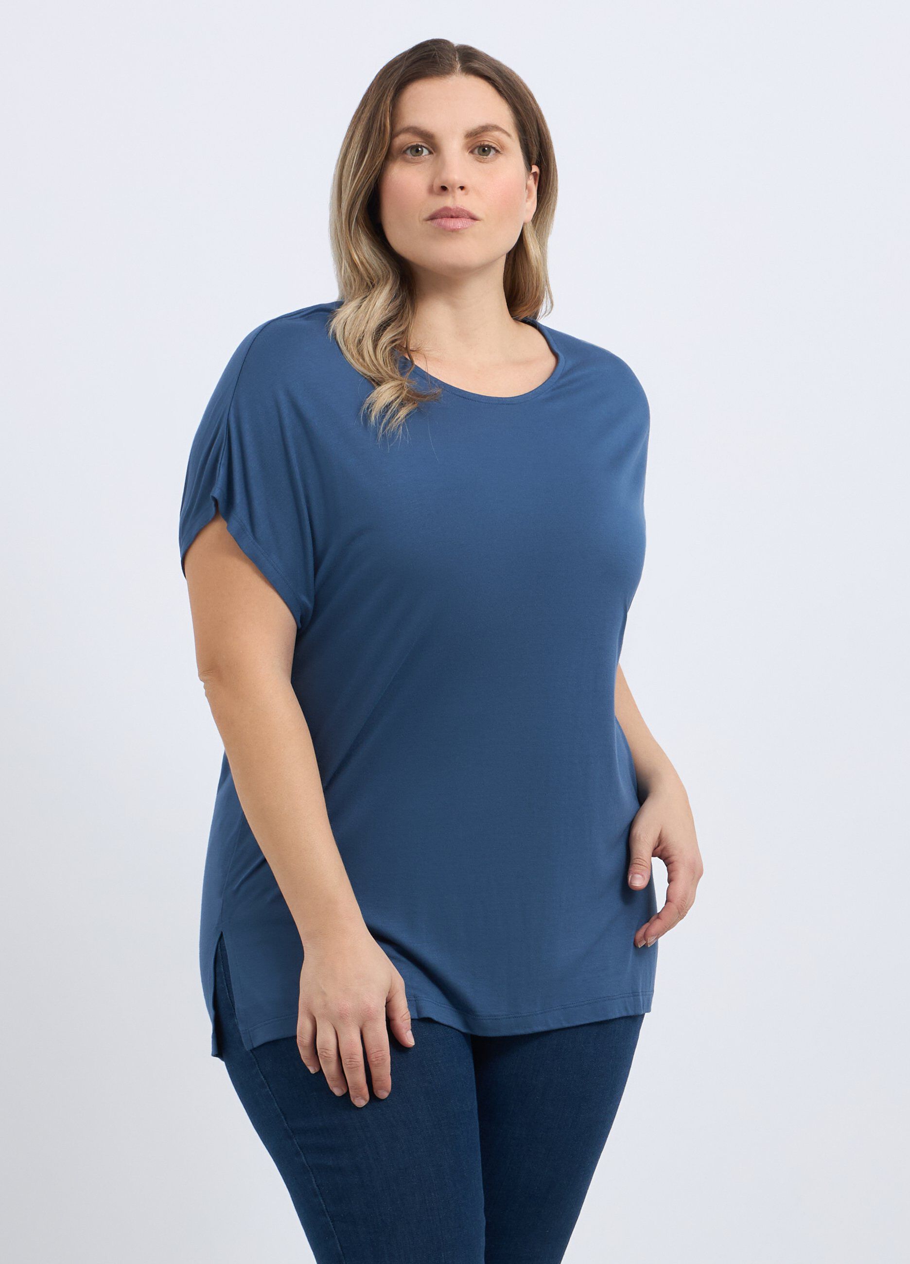 T-shirt in pura viscosa donna curvy_0