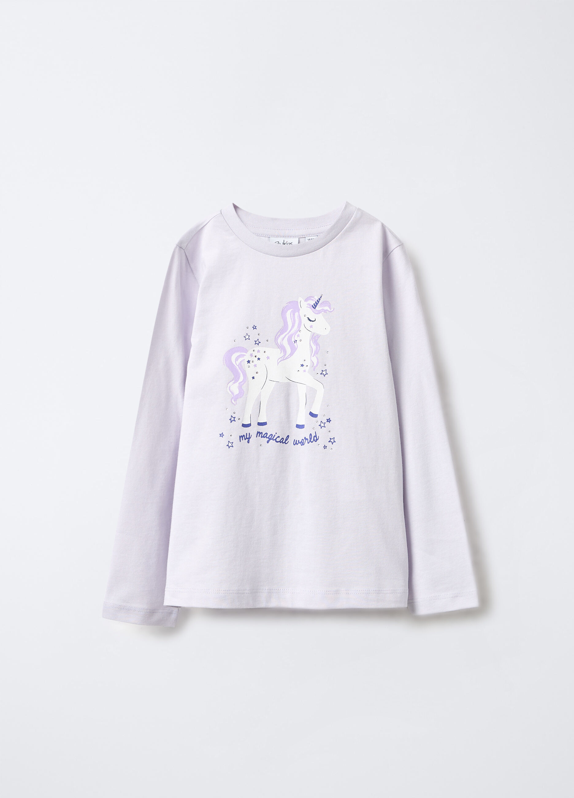 T-shirt in jersey di puro cotone bambina_0