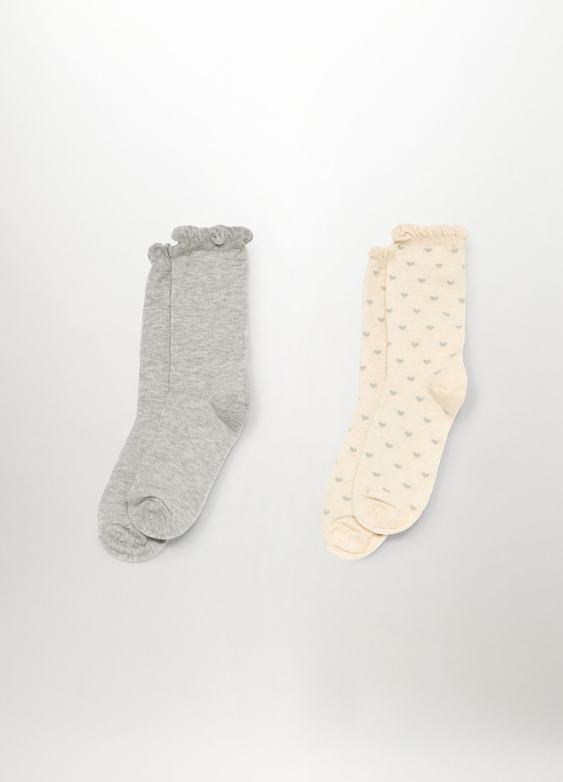 Pack 2 calze corte in misto cotone donna_0