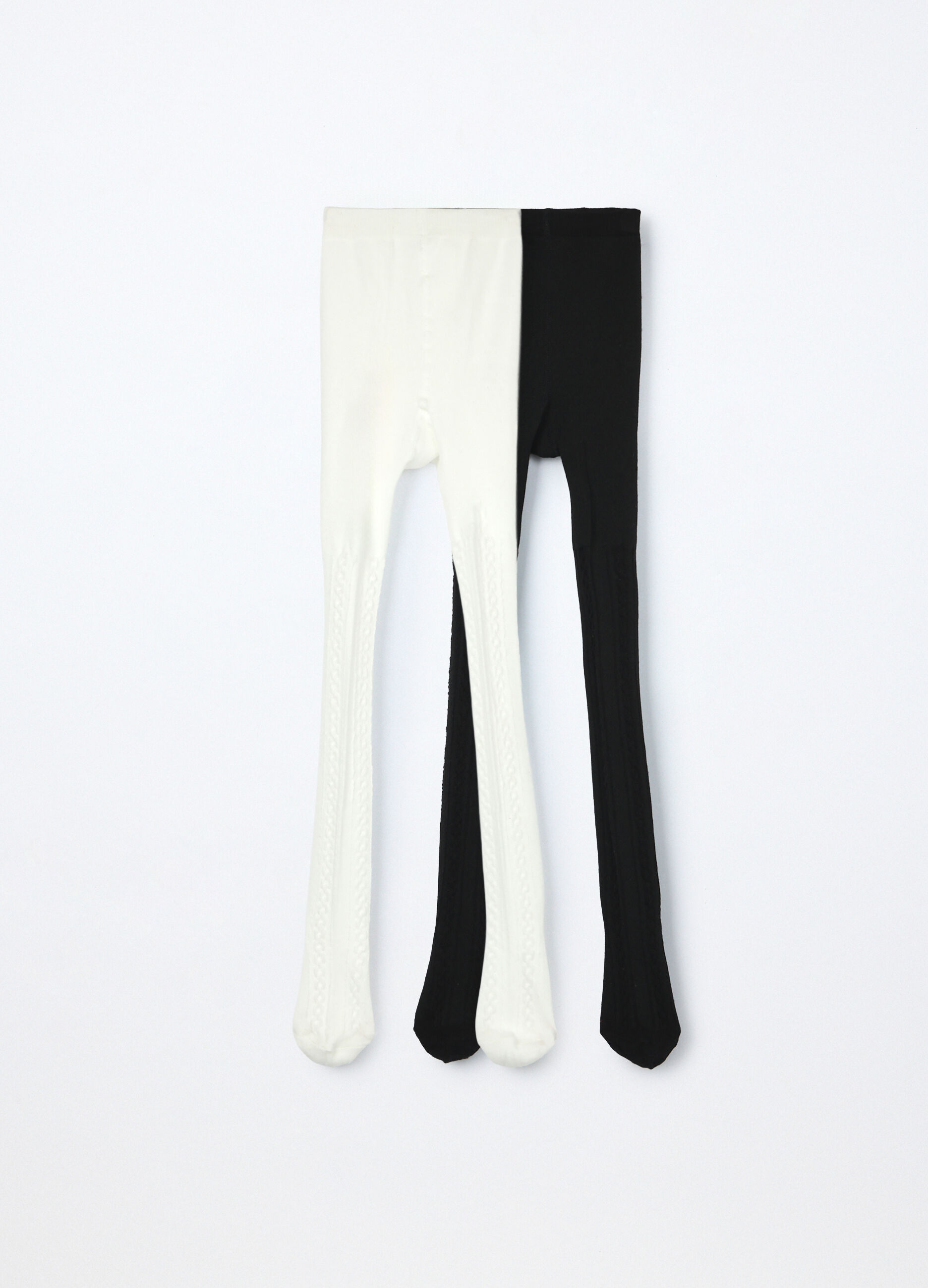 Pack 2 collant in cotone stretch bambina_0