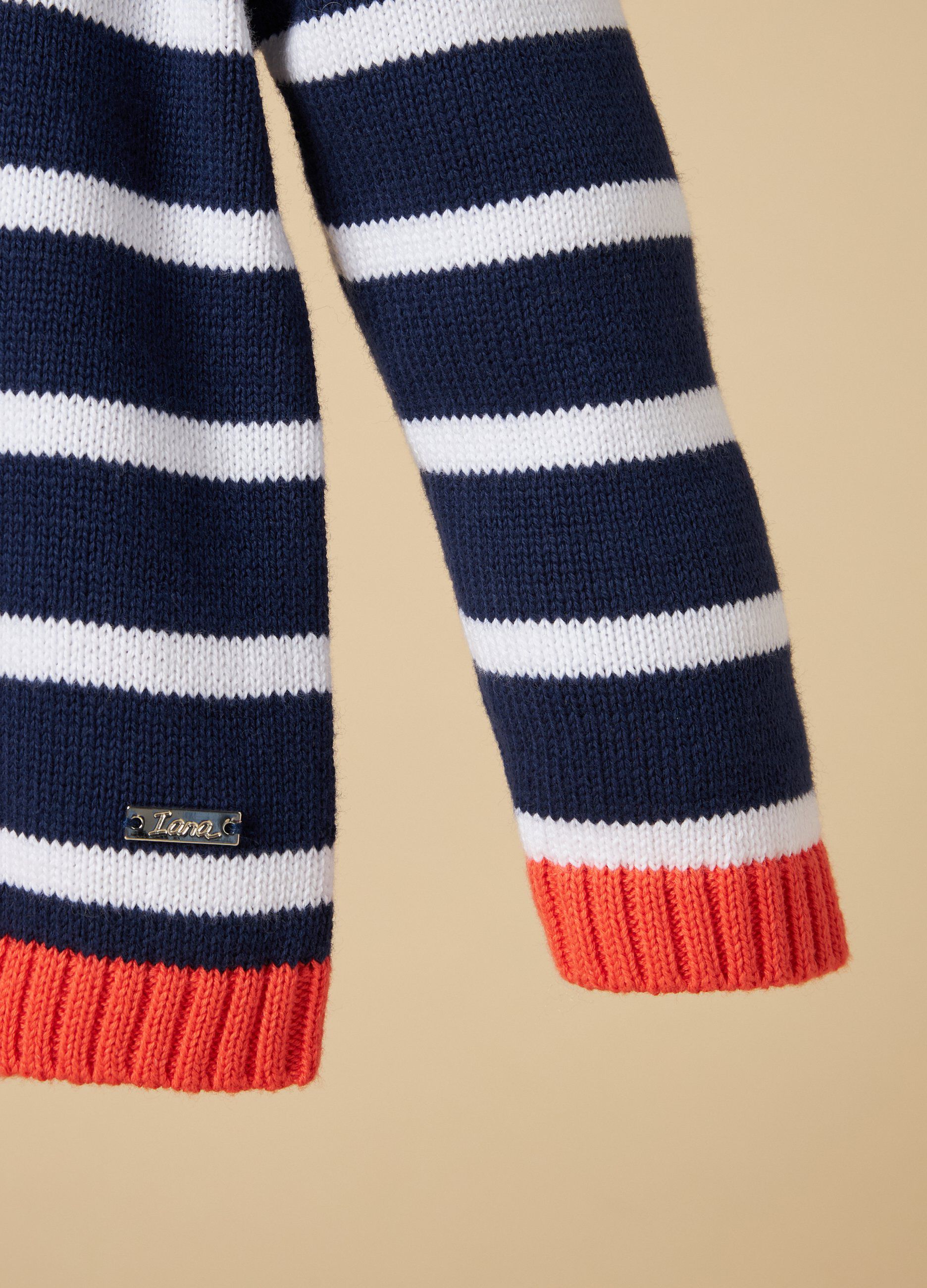 Tricot IANA rigato in puro cotone neonato_1