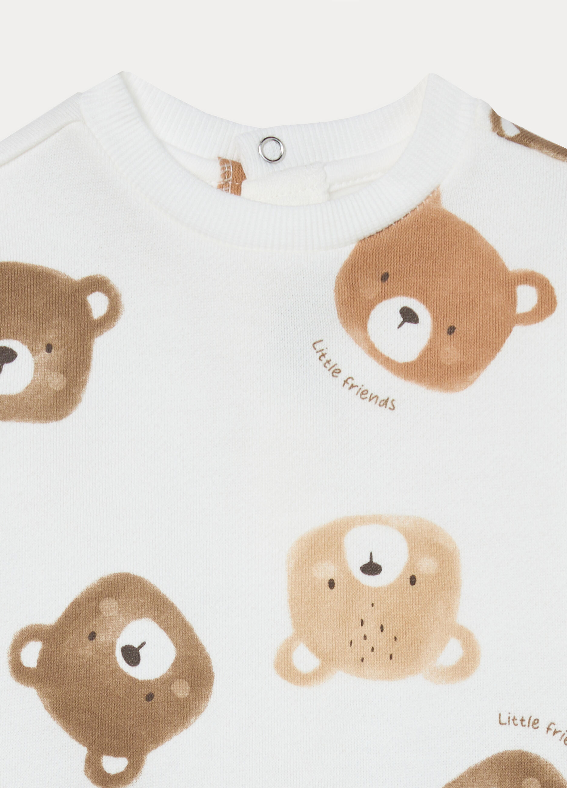 Jogging set in puro cotone fleece neonato_1