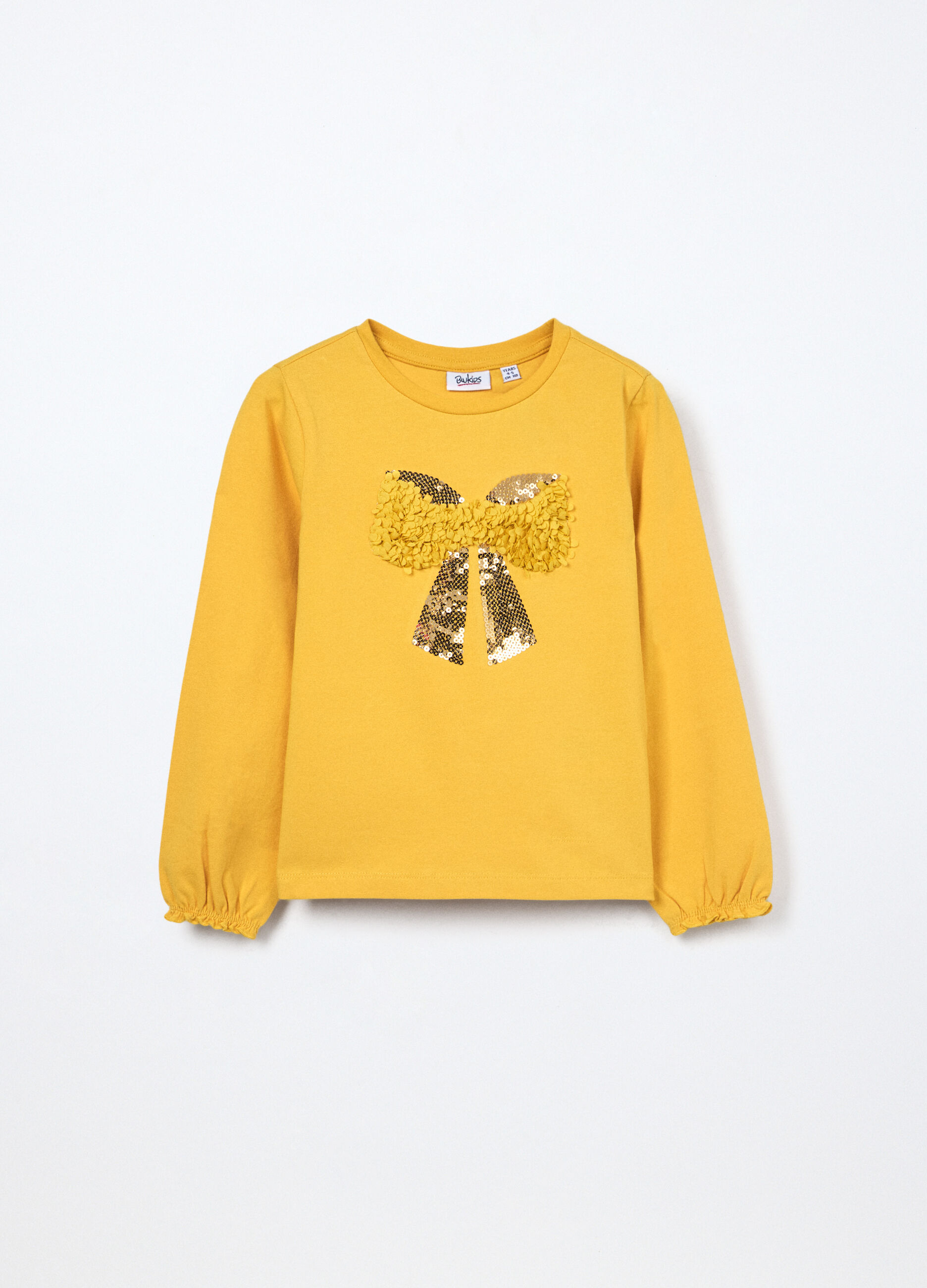 T-shirt in jersey di cotone stretch bambina_0