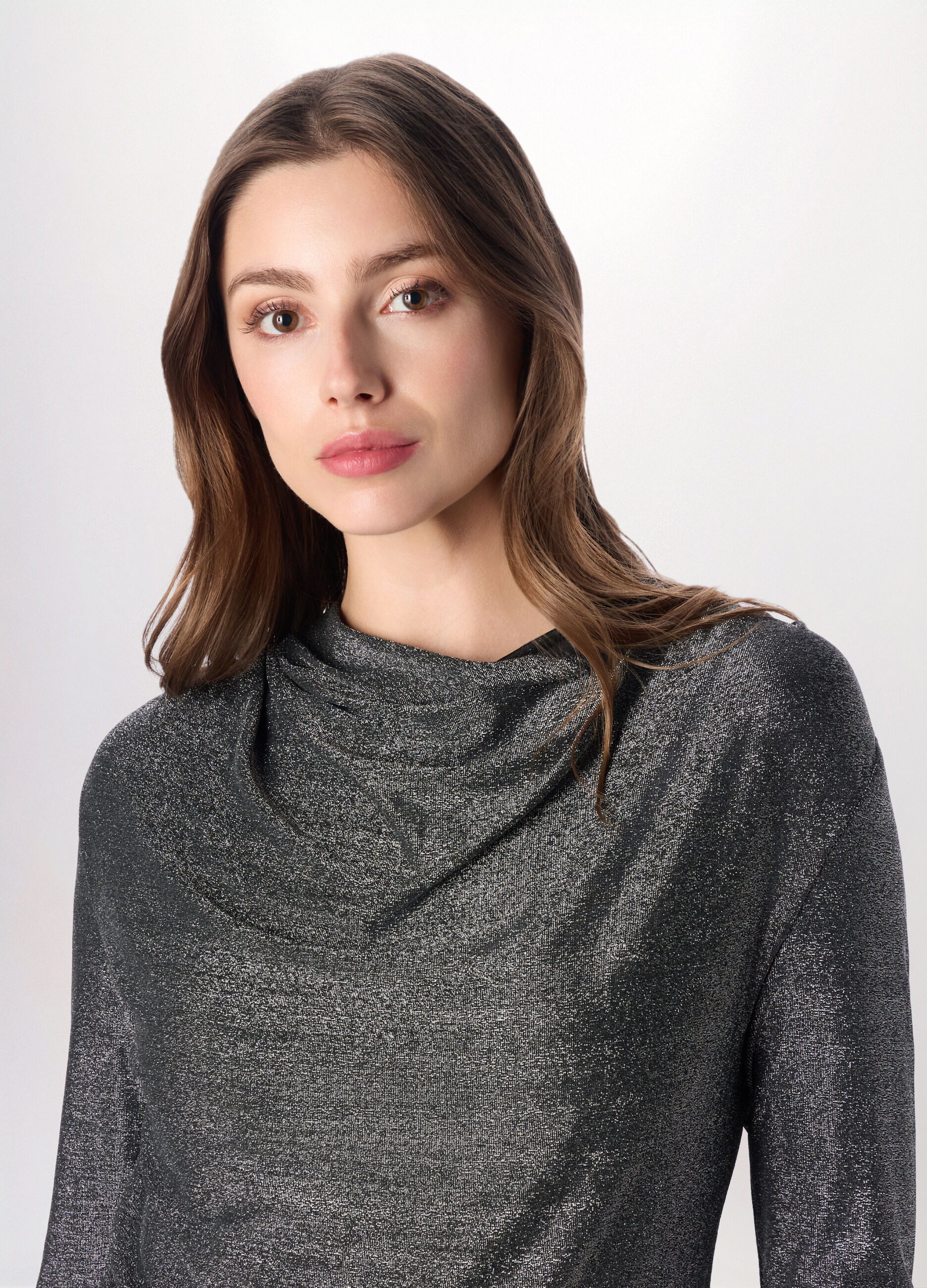 T-shirt tricot con filo lurex donna_2