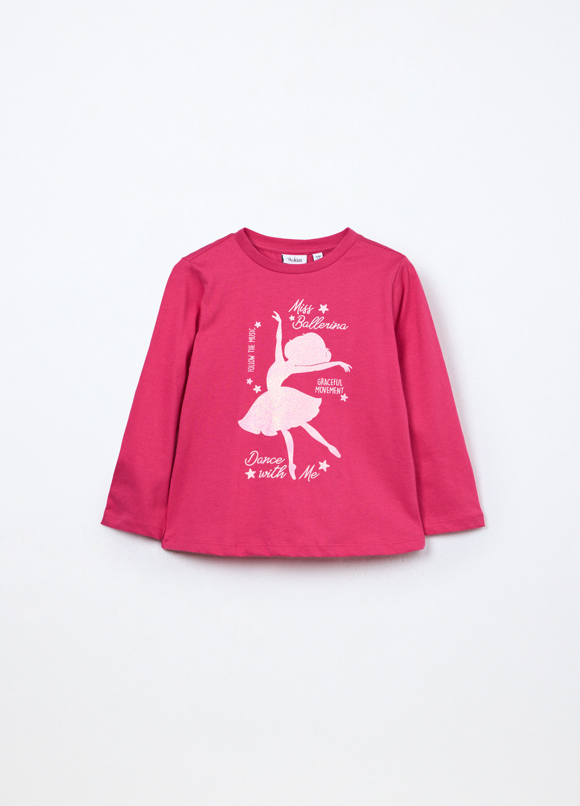 T-shirt in jersey di puro cotone bambina_0