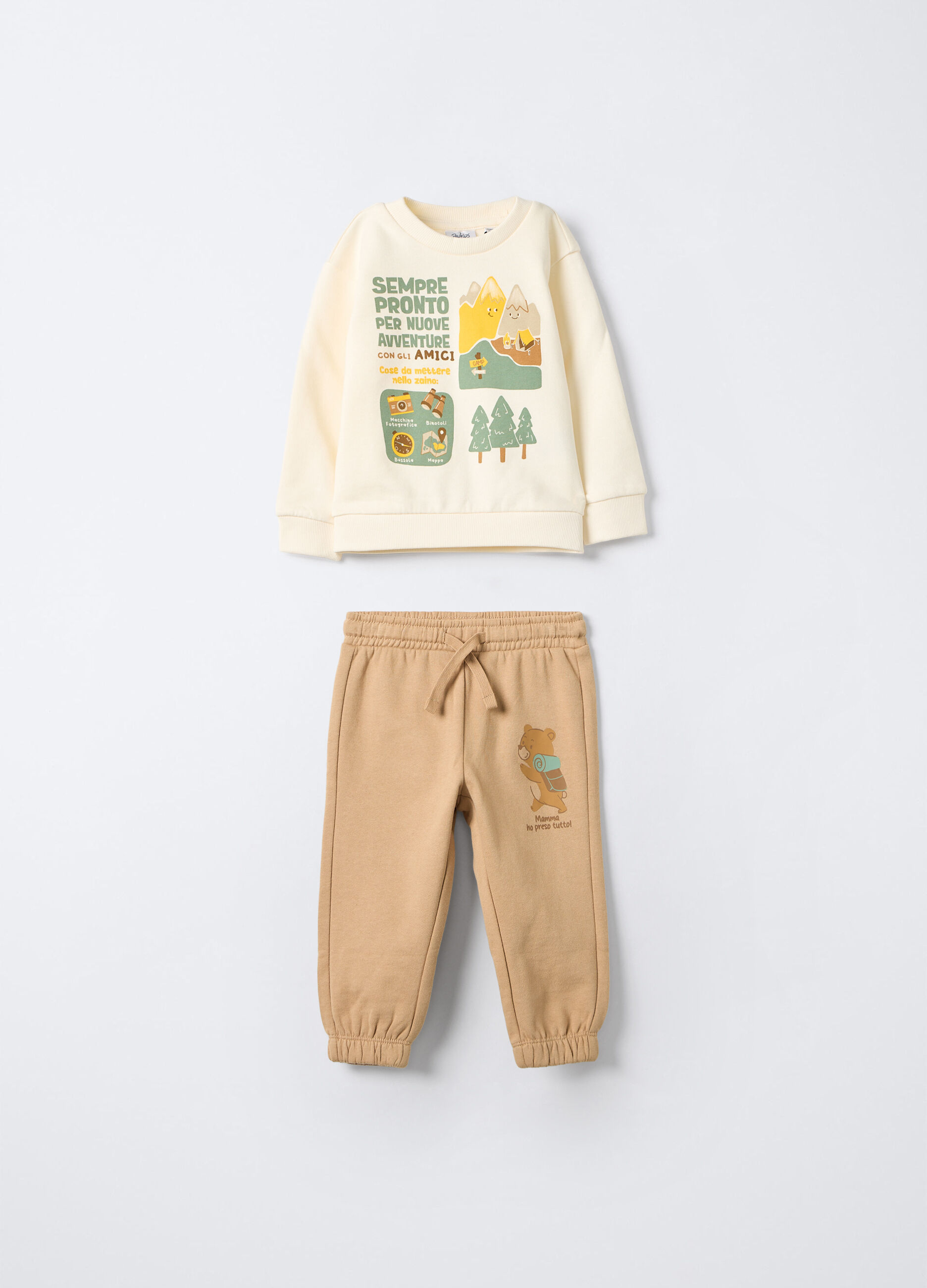 Jogging set in felpa di puro cotone bimbo_0