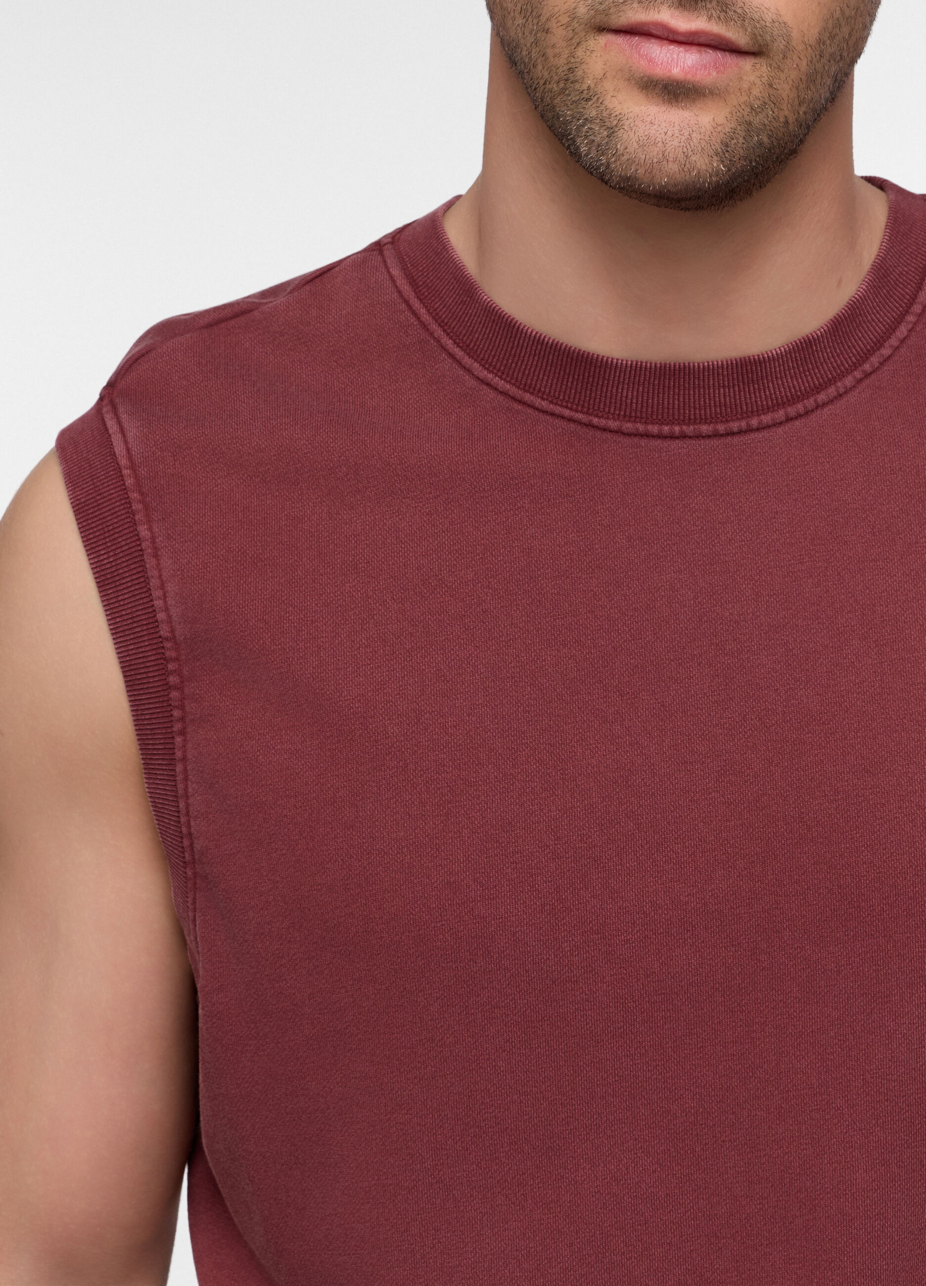 Canotta relaxed fit in misto cotone uomo