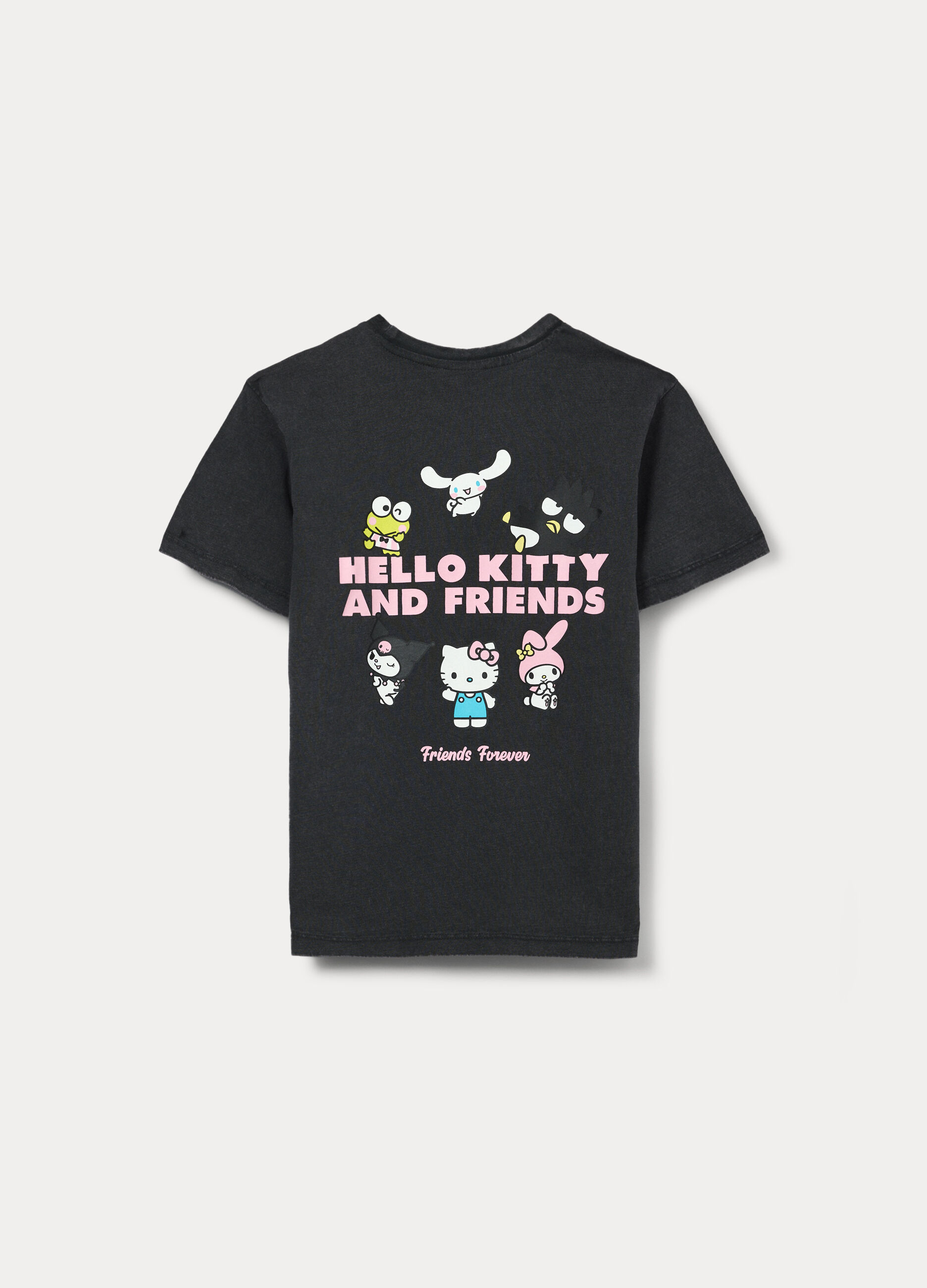 T-shirt Hello Kitty in jersey di puro cotone ragazza_1