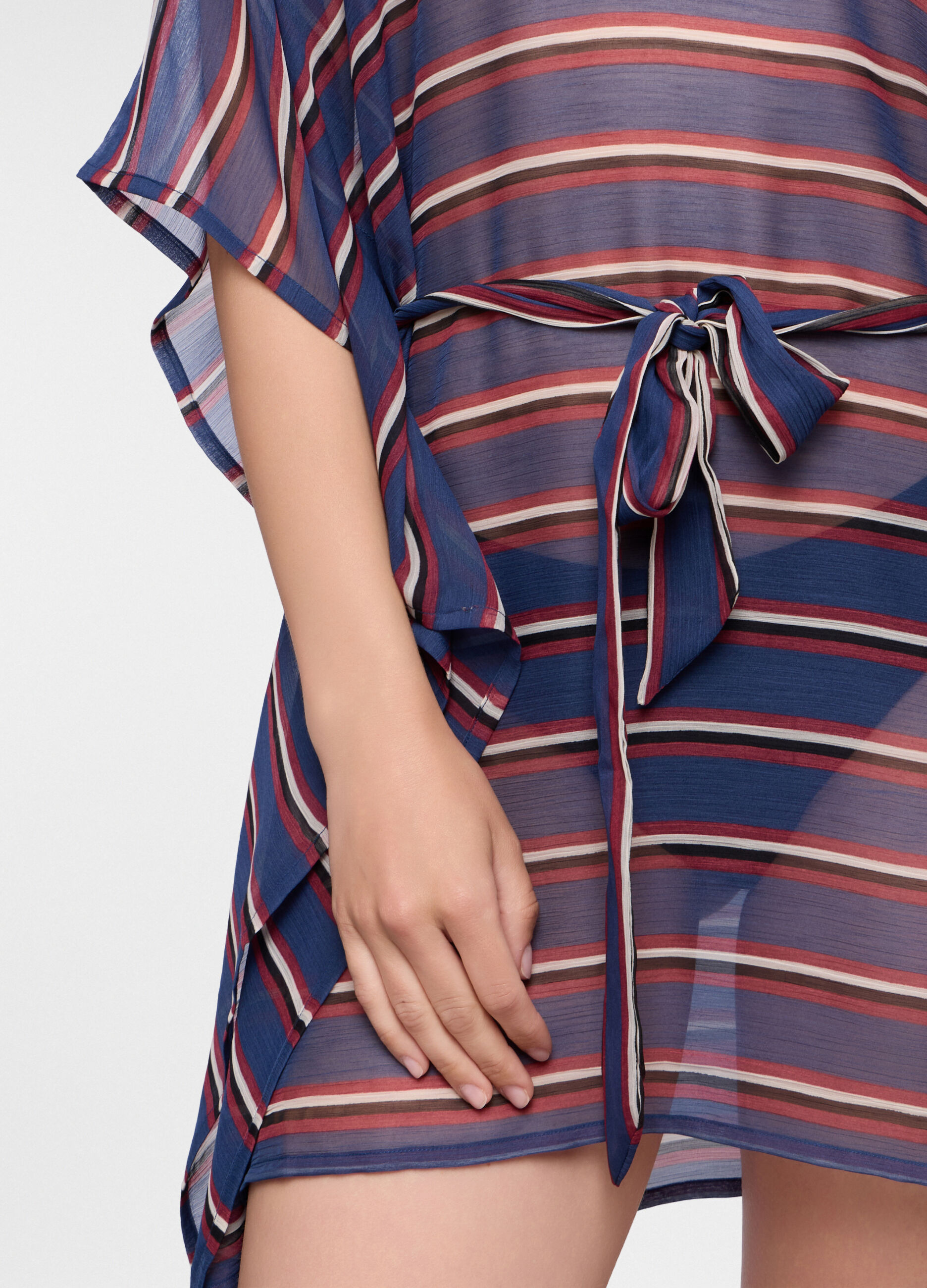 Caftano copricostume in chiffon donna