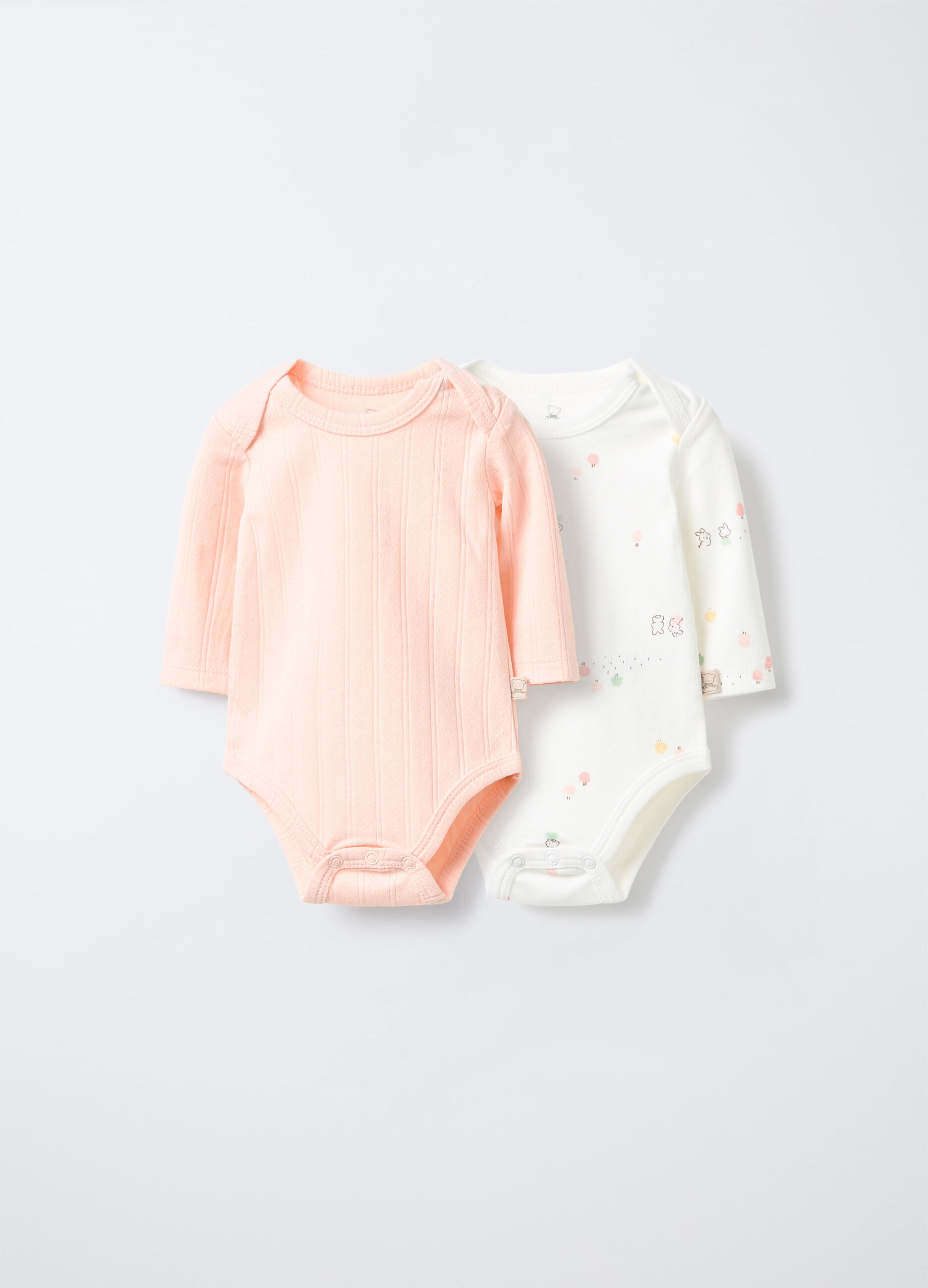 Pack 2 body in interlock di puro cotone neonata_0