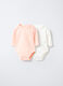 Pack 2 body in interlock di puro cotone neonata_0