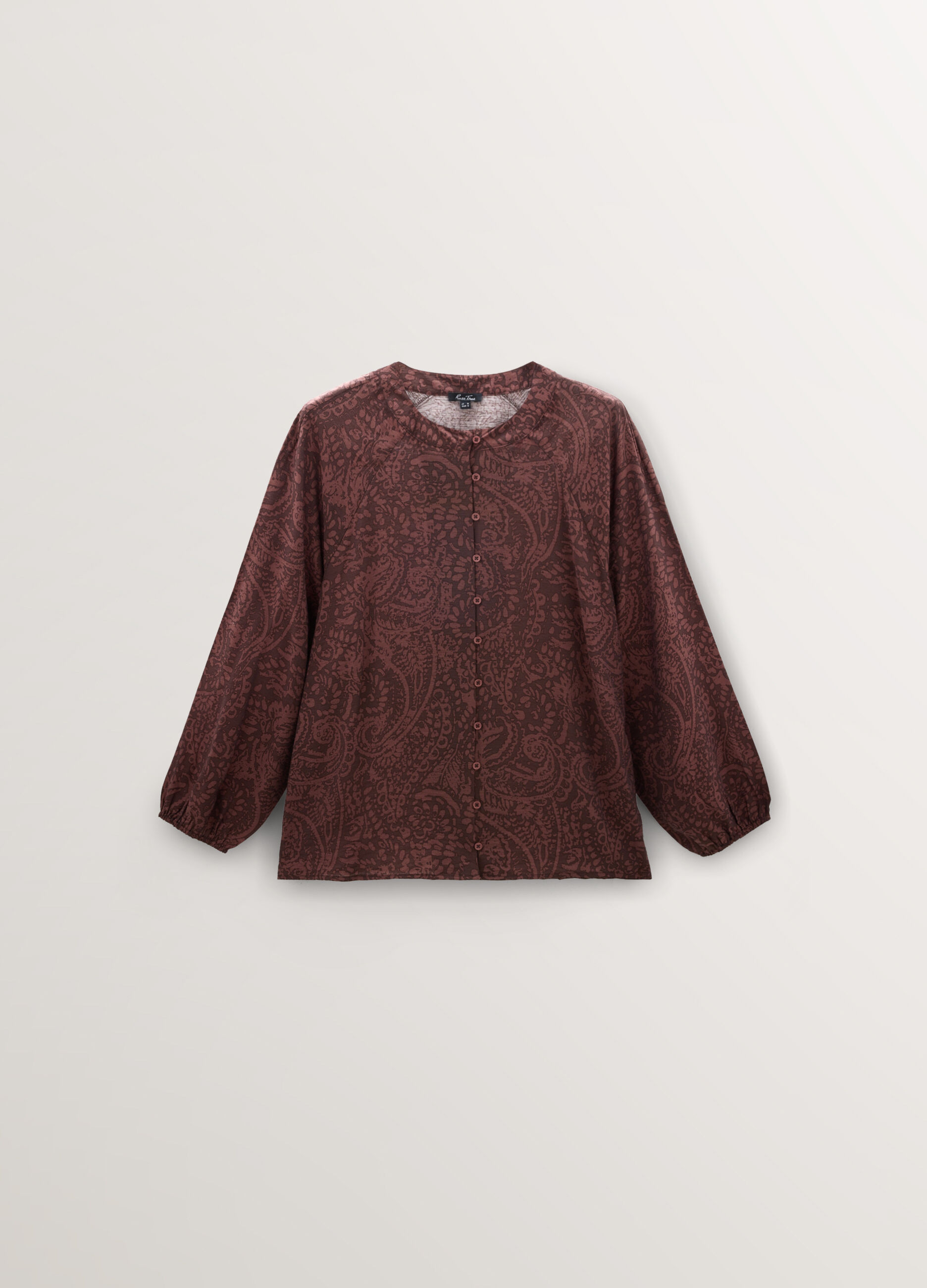 Blusa Fit Over girocollo in pura viscosa donna curvy_0
