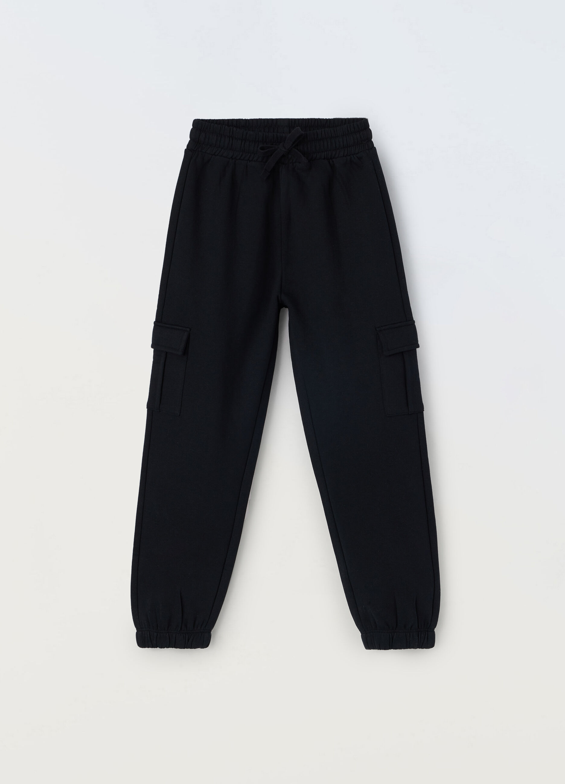 Jogger cargo in felpa di misto cotone ragazza_0