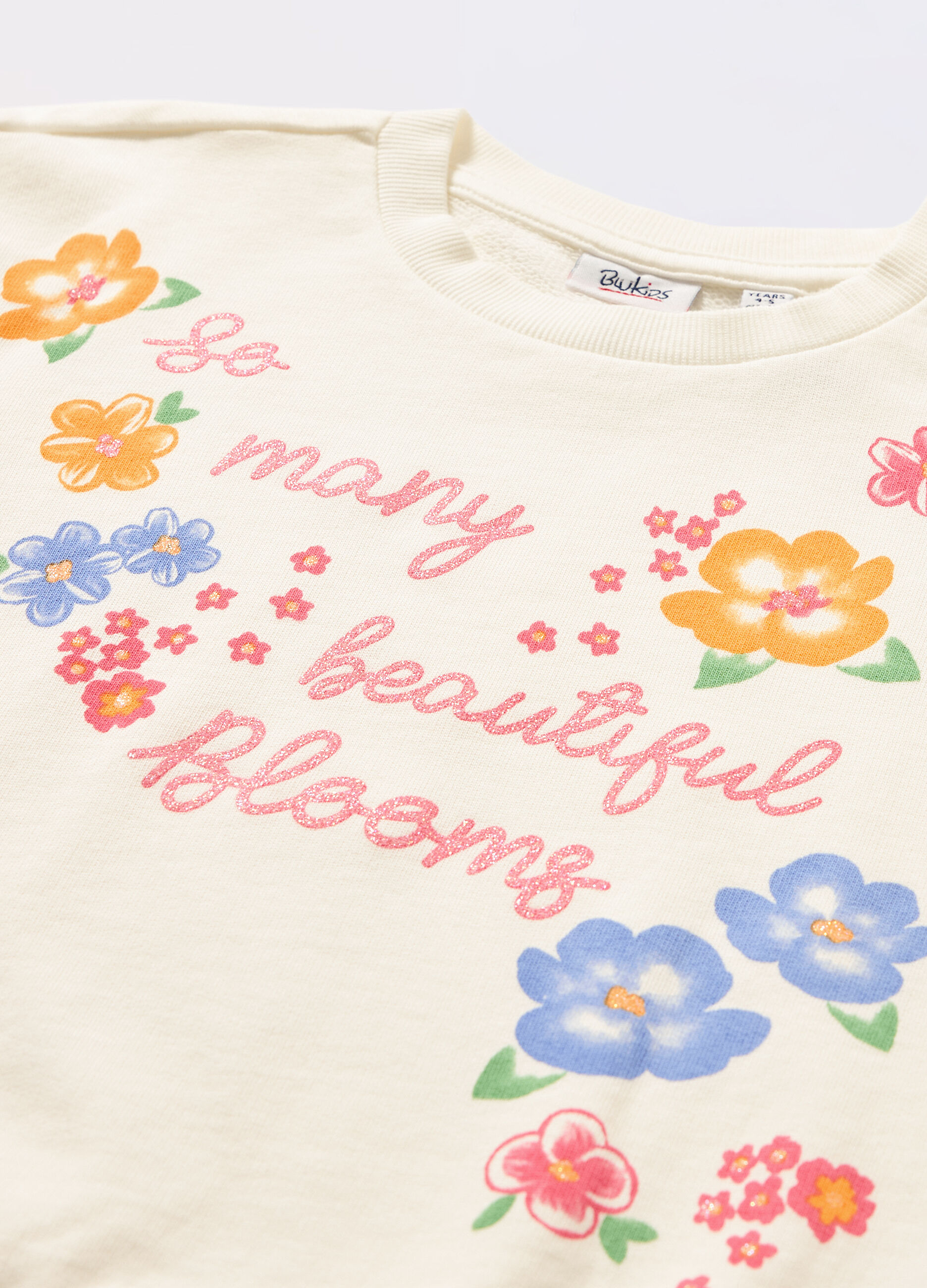 Felpa in french terry di puro cotone bambina_1