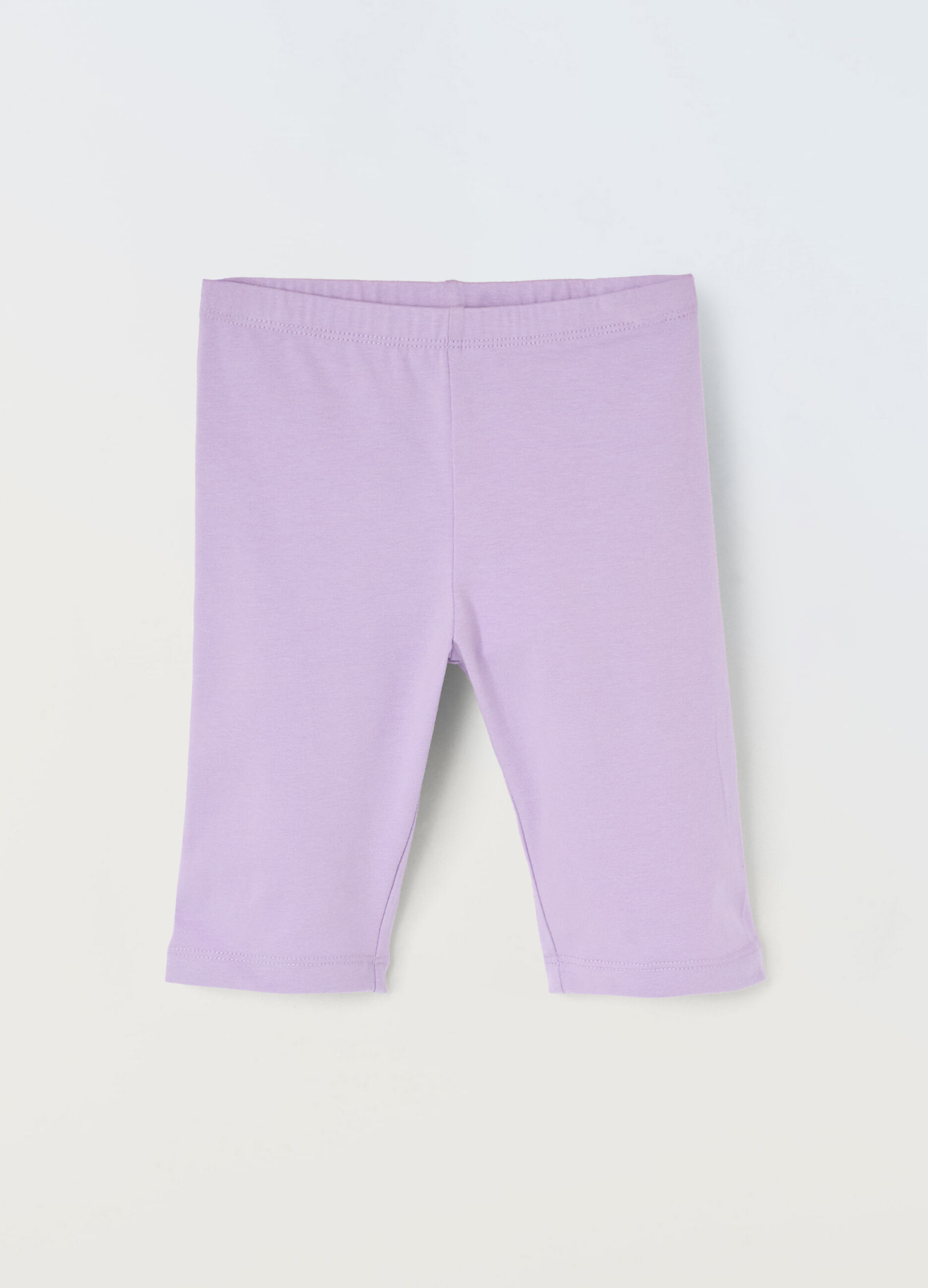 Leggings ciclista in jersey di cotone stretch bambina_0