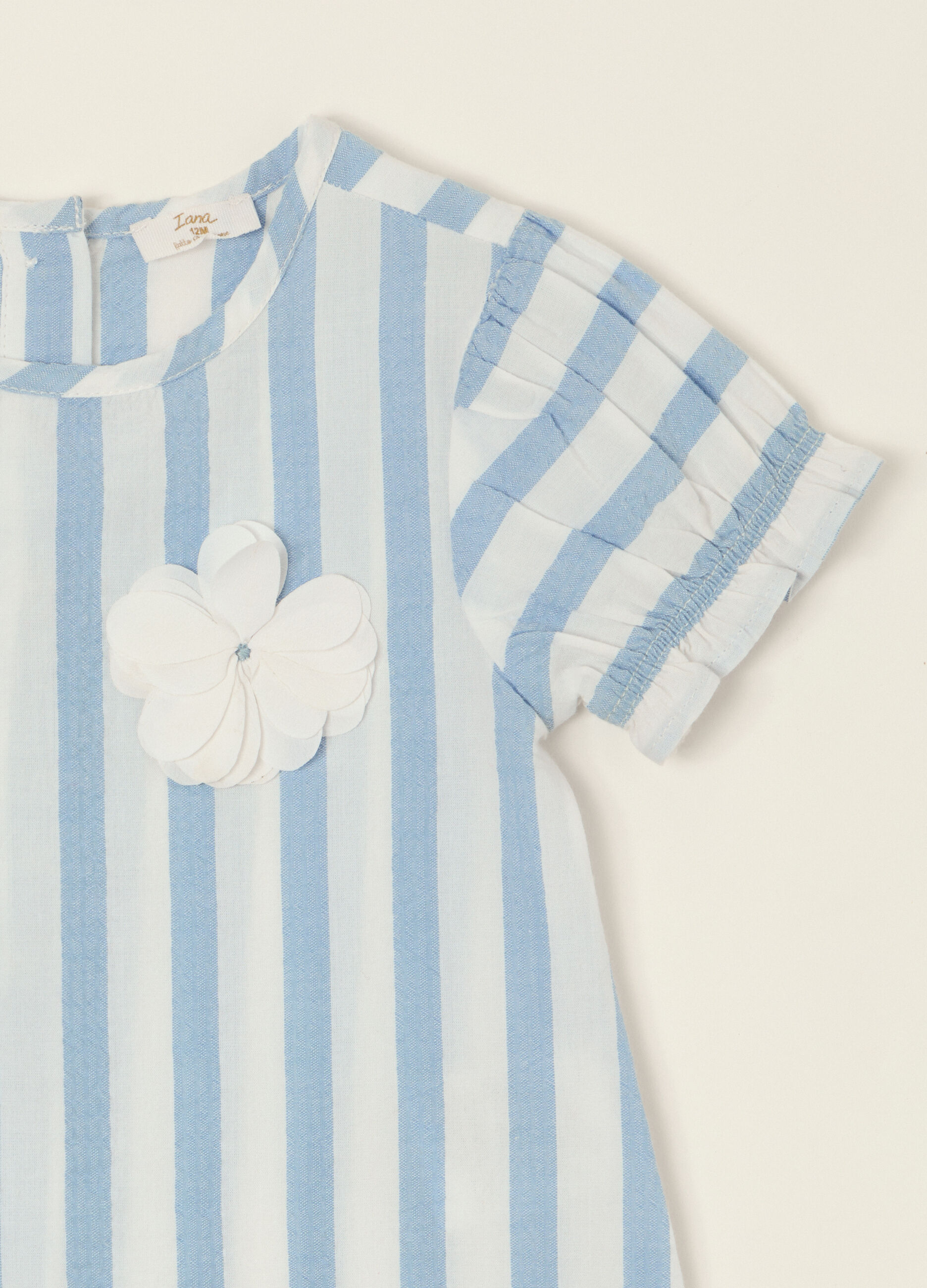 Maglia a righe azzurra in puro cotone_2