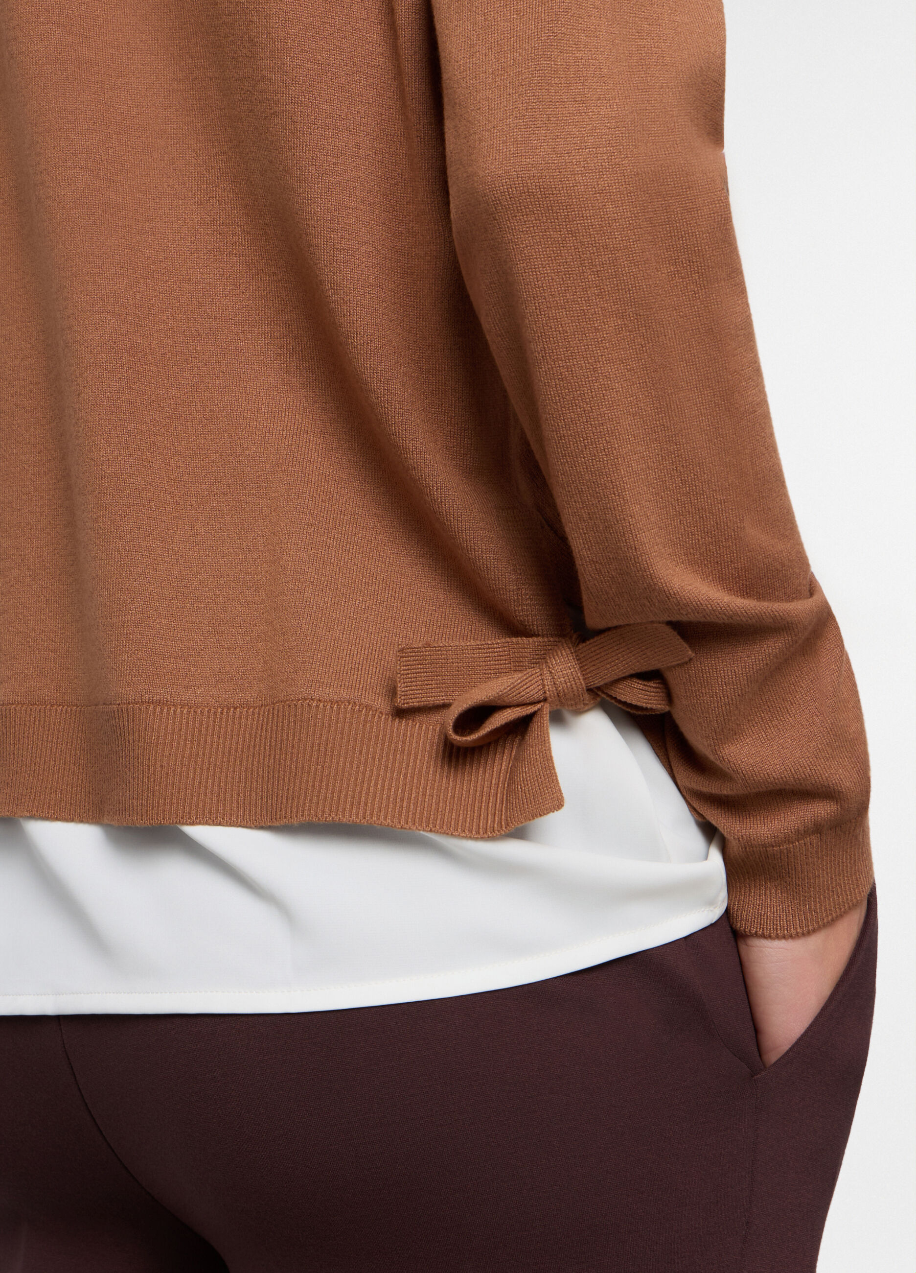 Tricot misto viscosa con inserto donna_2