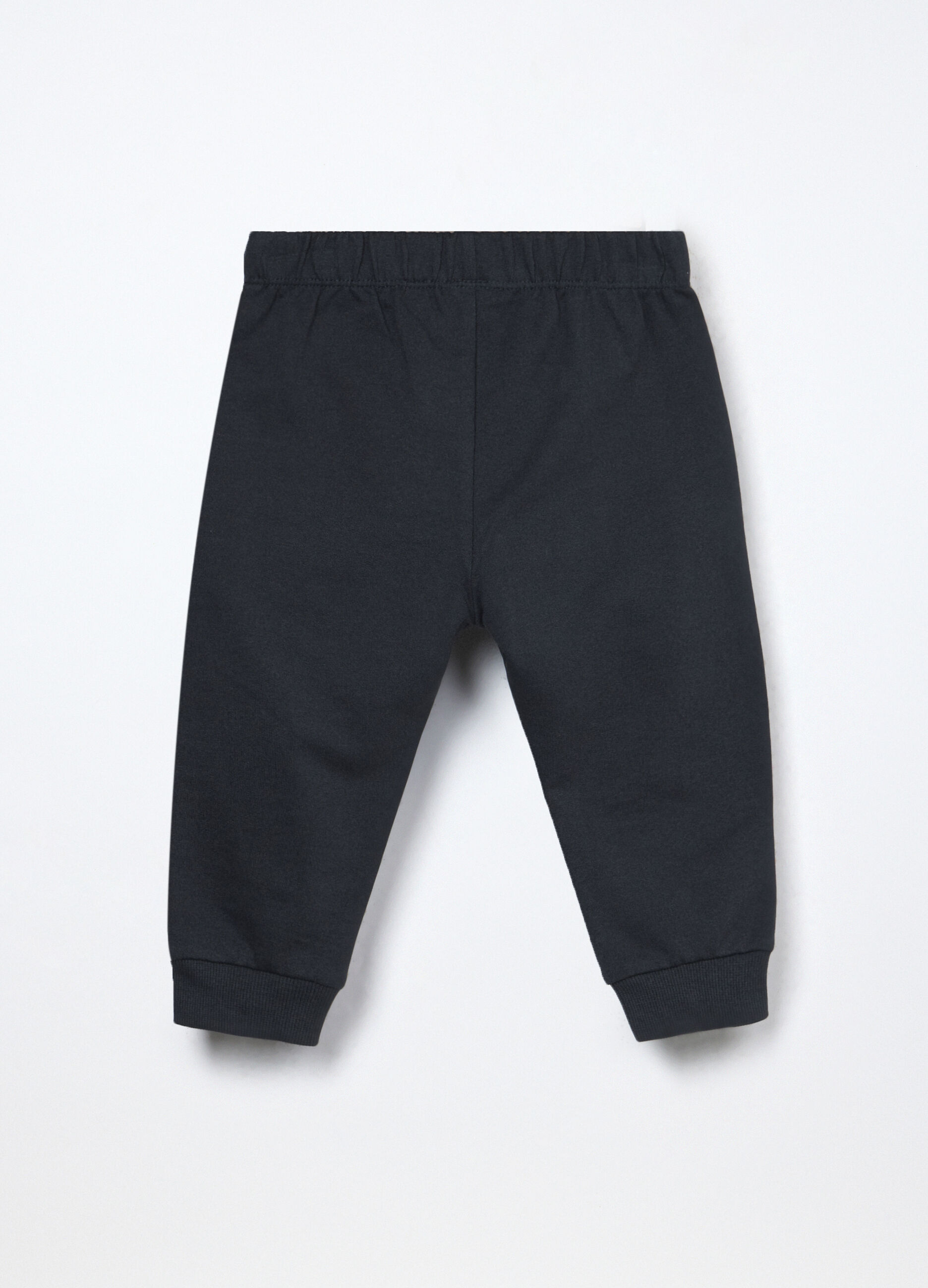 Jogger in french terry di puro cotone neonato_1