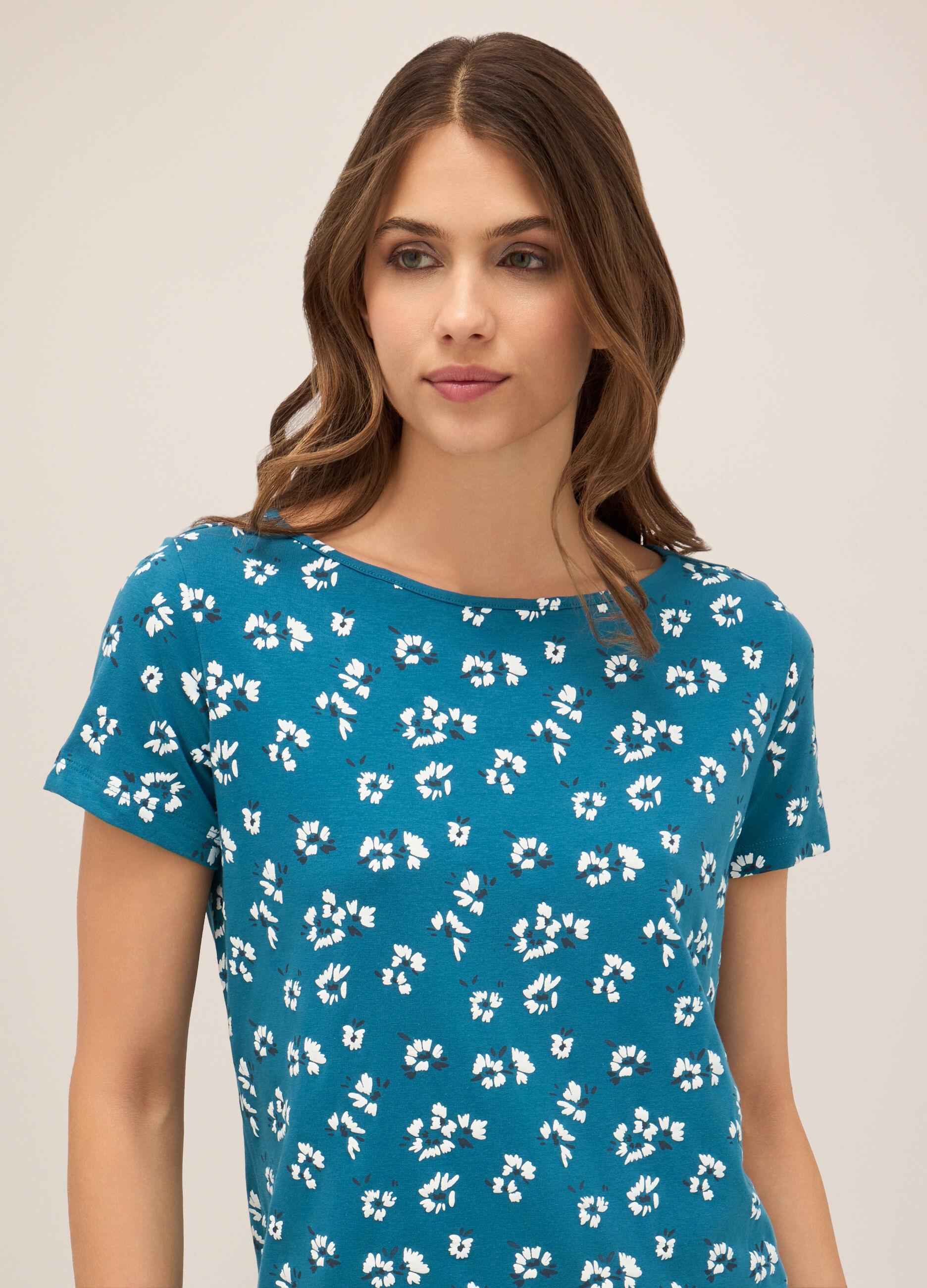 Abito corto in cotone stretch donna