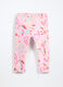 Leggings in jersey di cotone stretch neonata_0