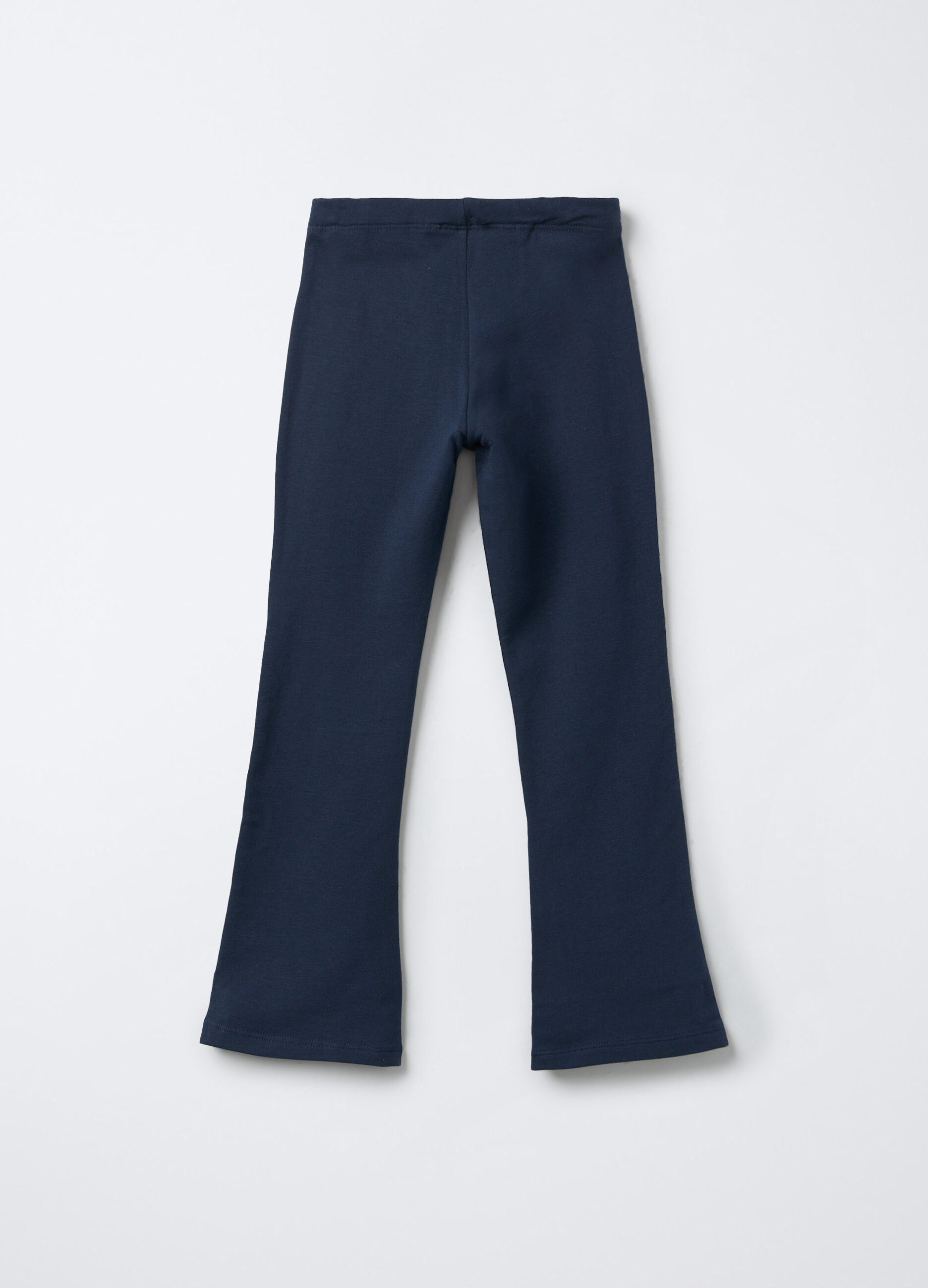 Leggings in cotone garzato stretch Flare Fit bambina_1