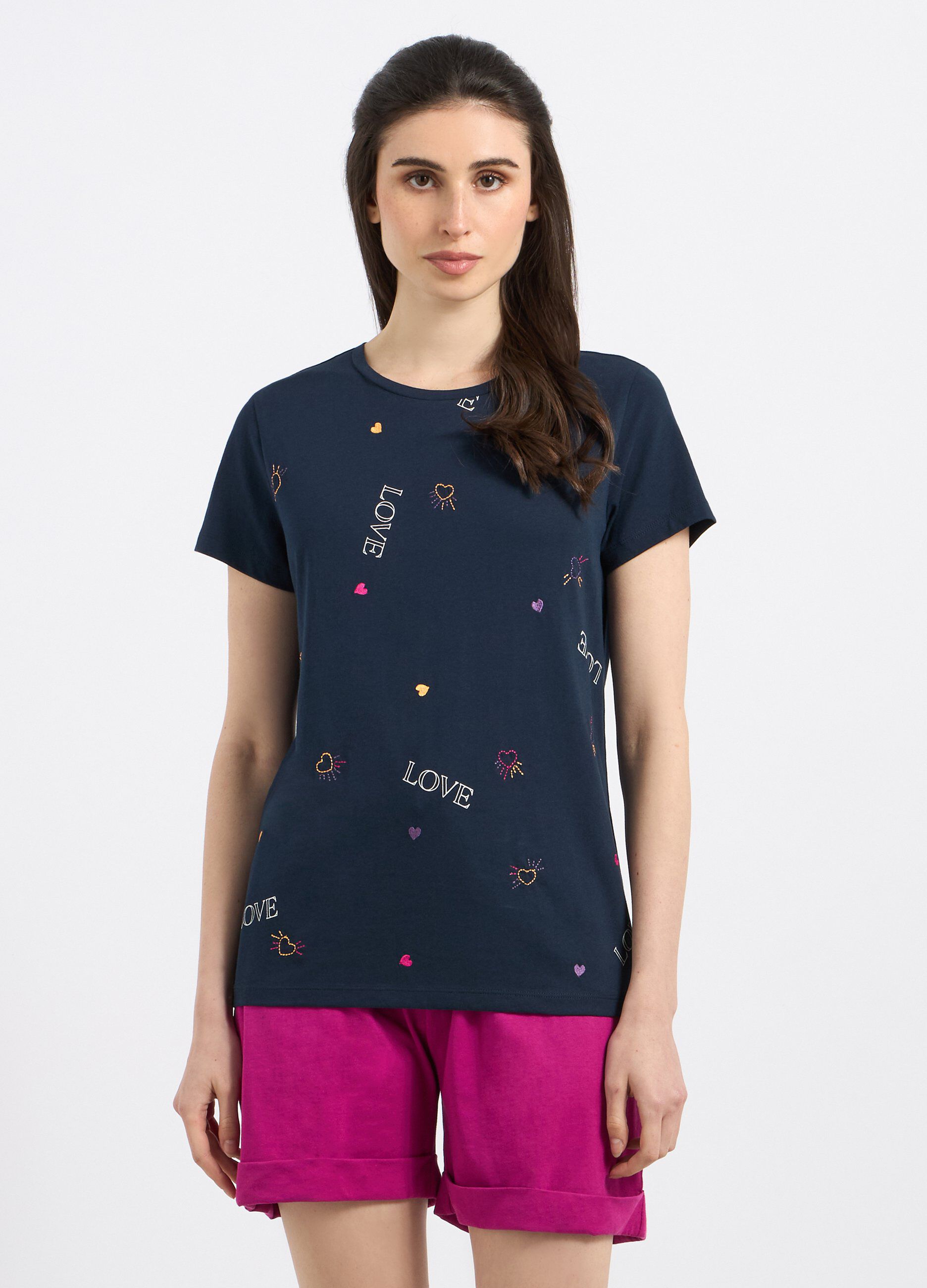 T-shirt in puro cotone donna_0