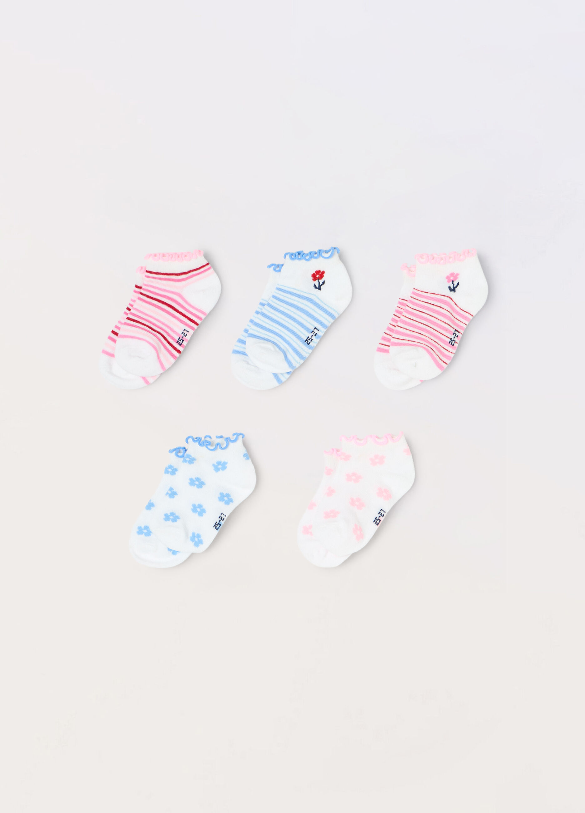 Pack 5 calze corte in fantasia_0
