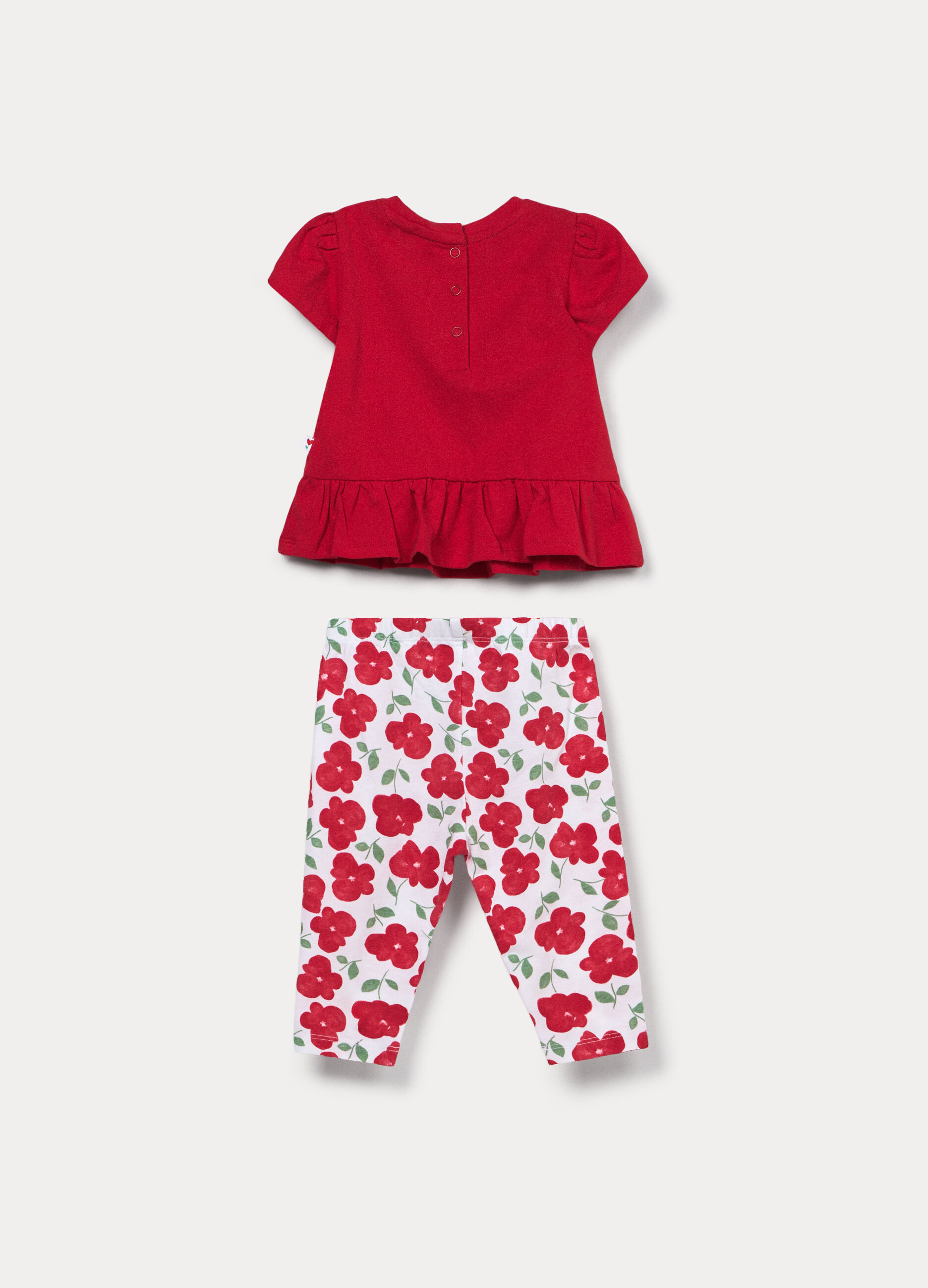 Jogging set in jersey di cotone stretch neonata_1