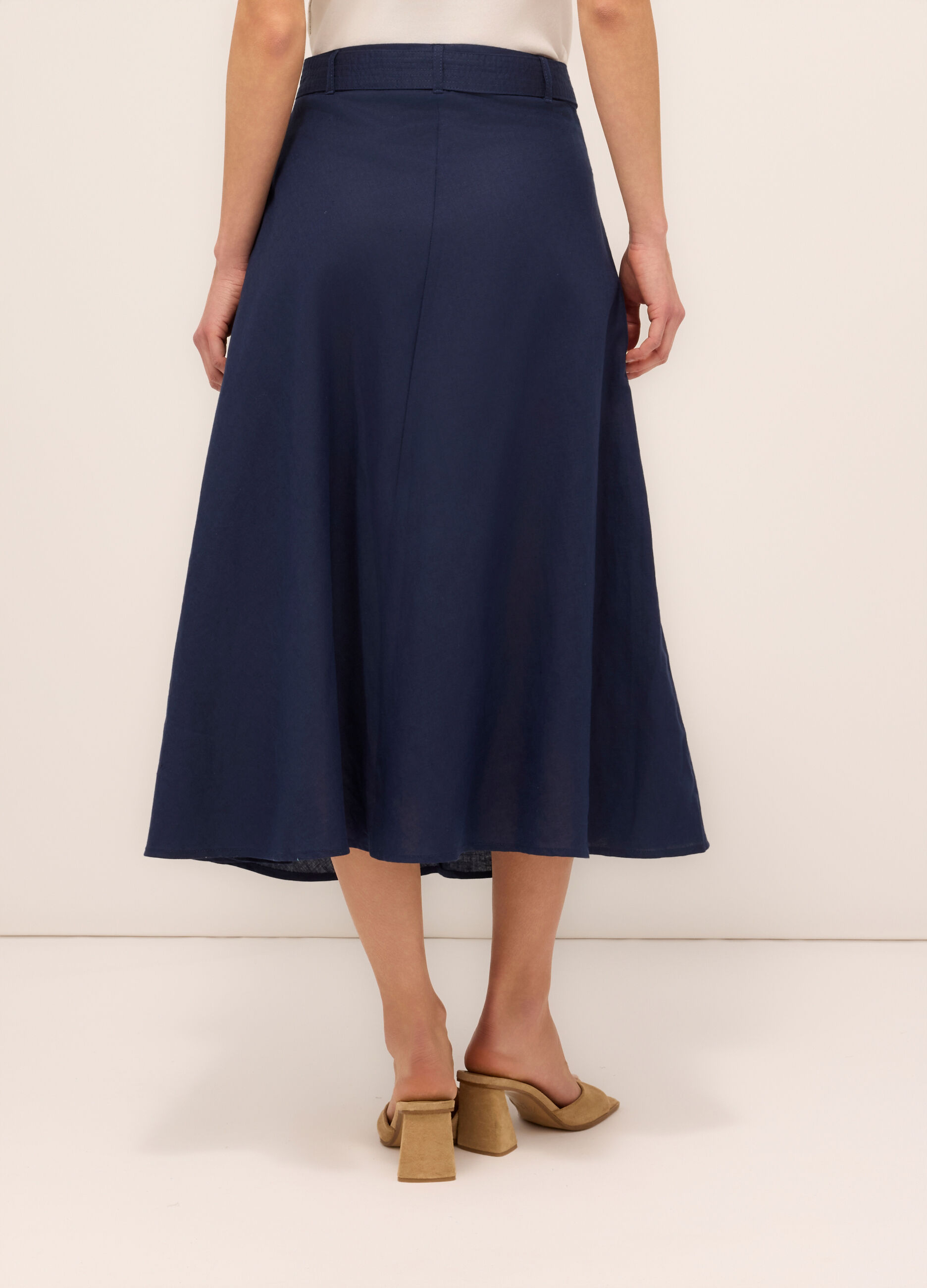 Gonna lunga misto lino donna