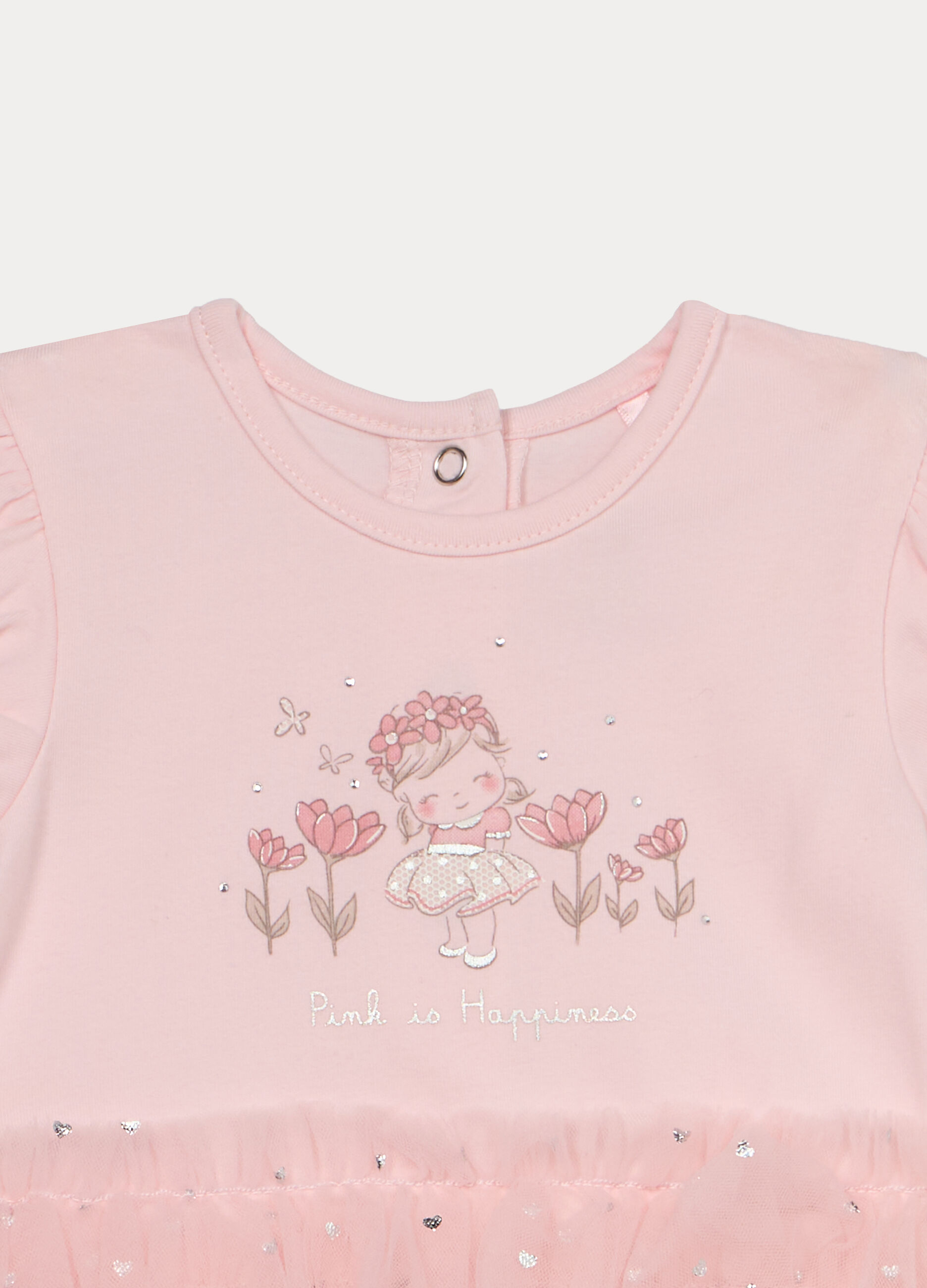 Body con gonna + fascetta in jersey di cotone stretch neonata_2