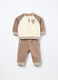Jogging set in french terry di puro cotone neonato_0