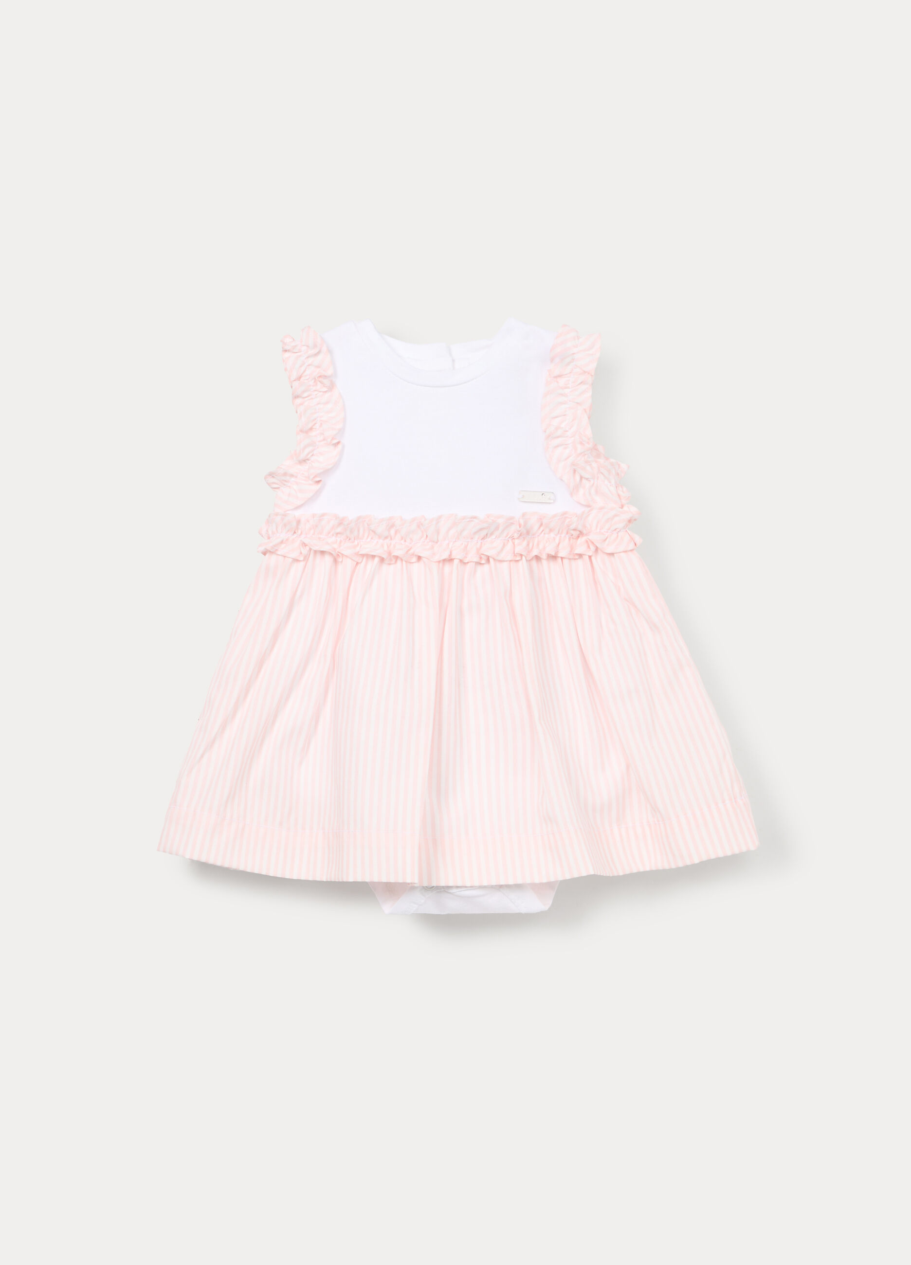 Vestito-body in jersey di cotone stretch neonata_0